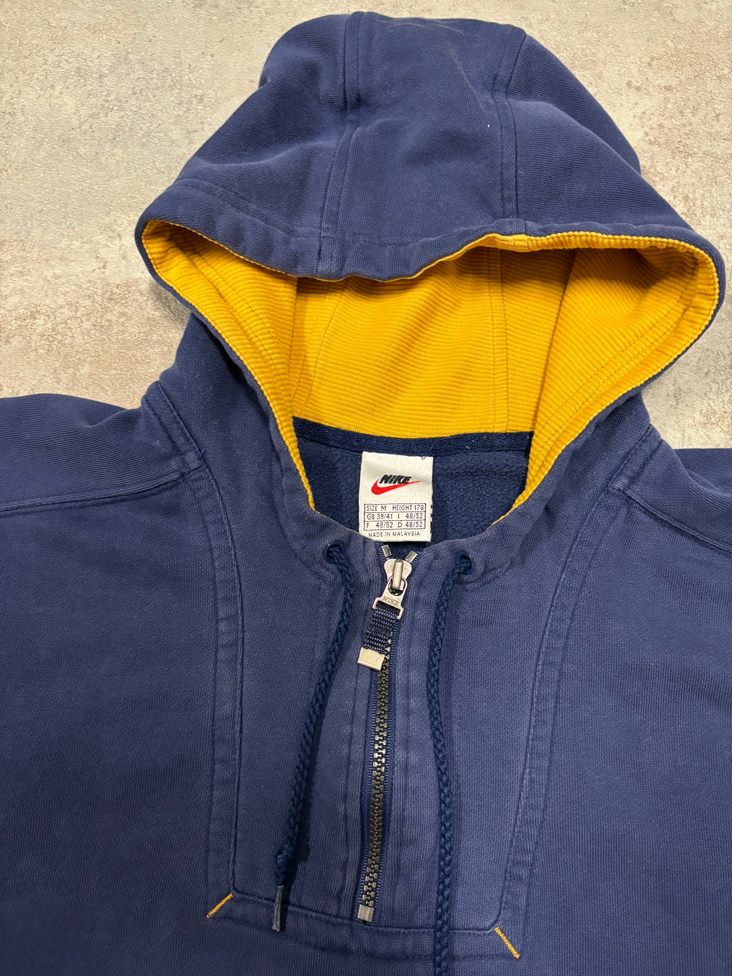 Hoodie 1/2 Zip Nike 90s Vintage - L