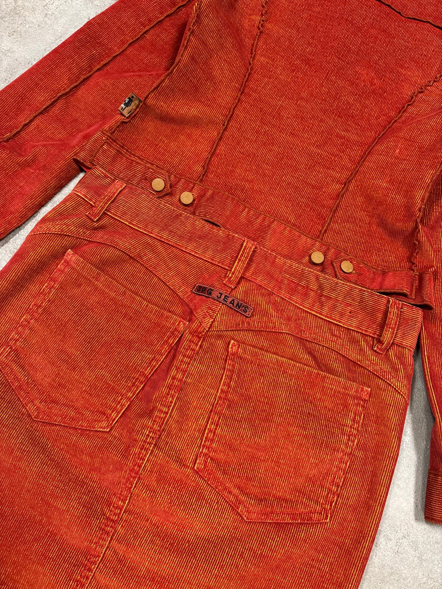 Conjunto Pana Irisdescente Jean Paul Gaultier 90s Vintage - S