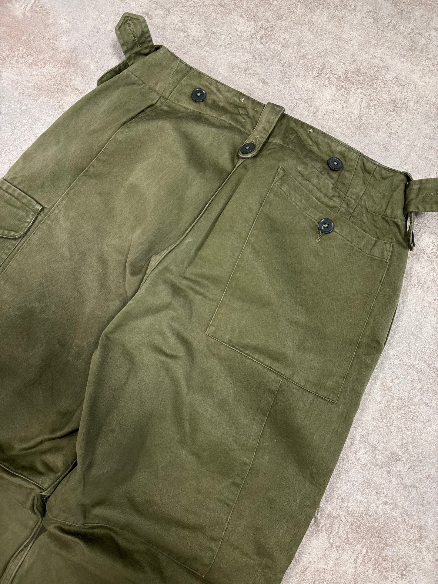 Pantalones De Combate Multipocket Militares Ejército Británico 1961 Vintage - M