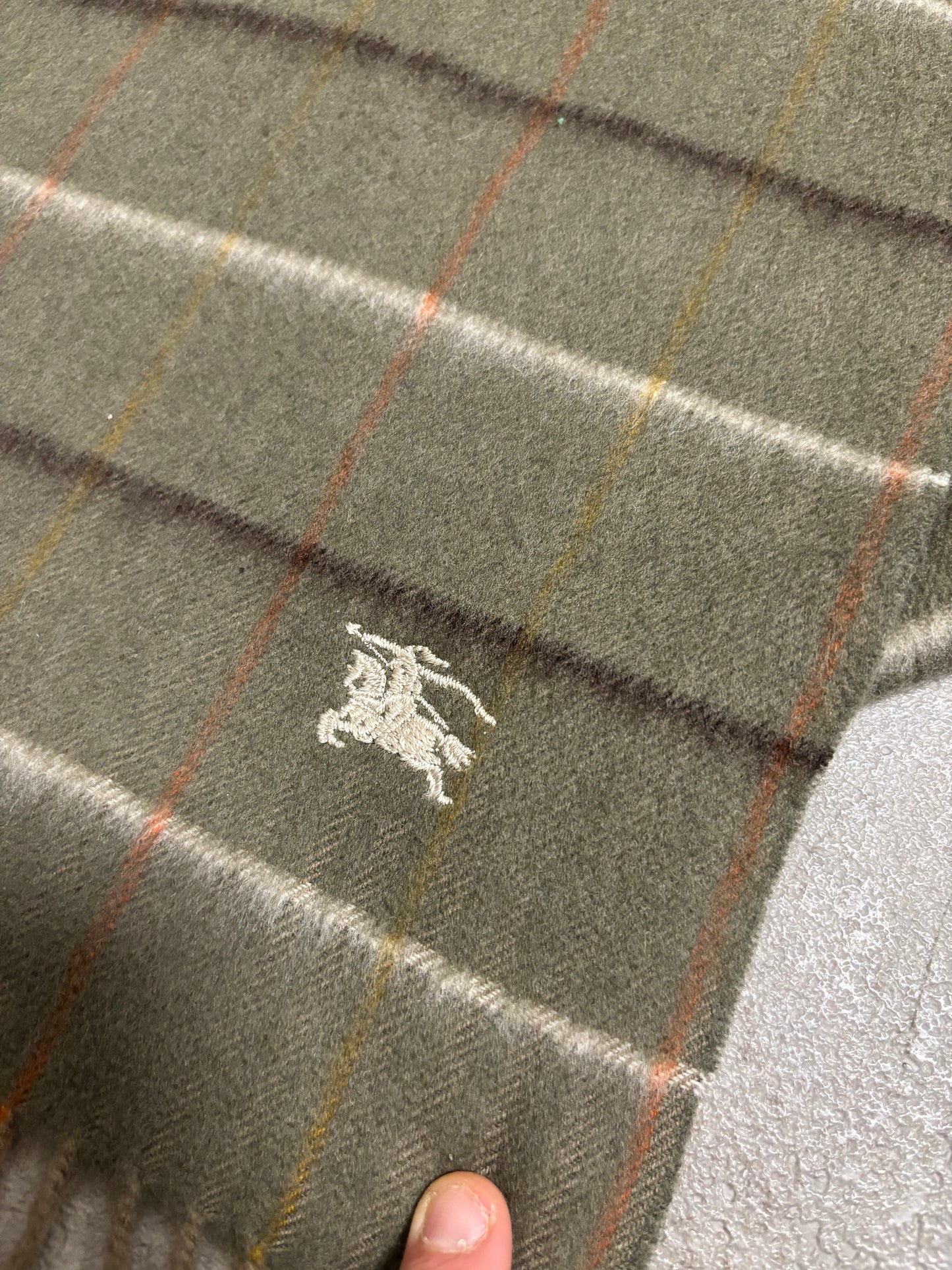 Bufanda Lana Virgen Burberry 90s Vintage