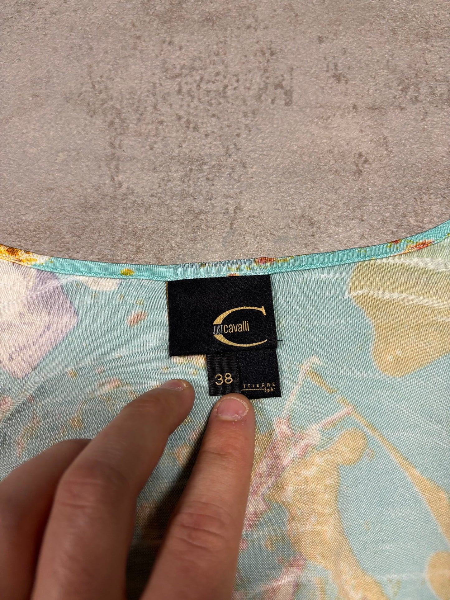 Vestido Largo Ajustado Elástico Just Cavalli 2004 Vintage - M