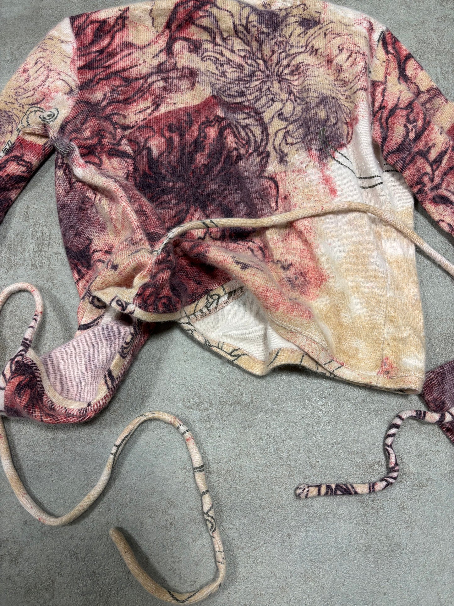 Jersey Top Manga Larga Cruzado ‘Total Print’ Just Cavalli 2002 Vintage - M