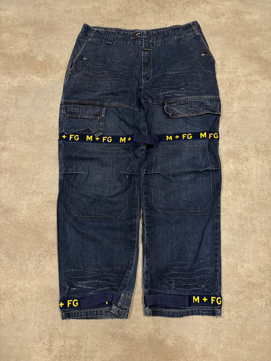 Pantalones Baggy Stripes Marithé + François Girbaud 00s Vintage - L