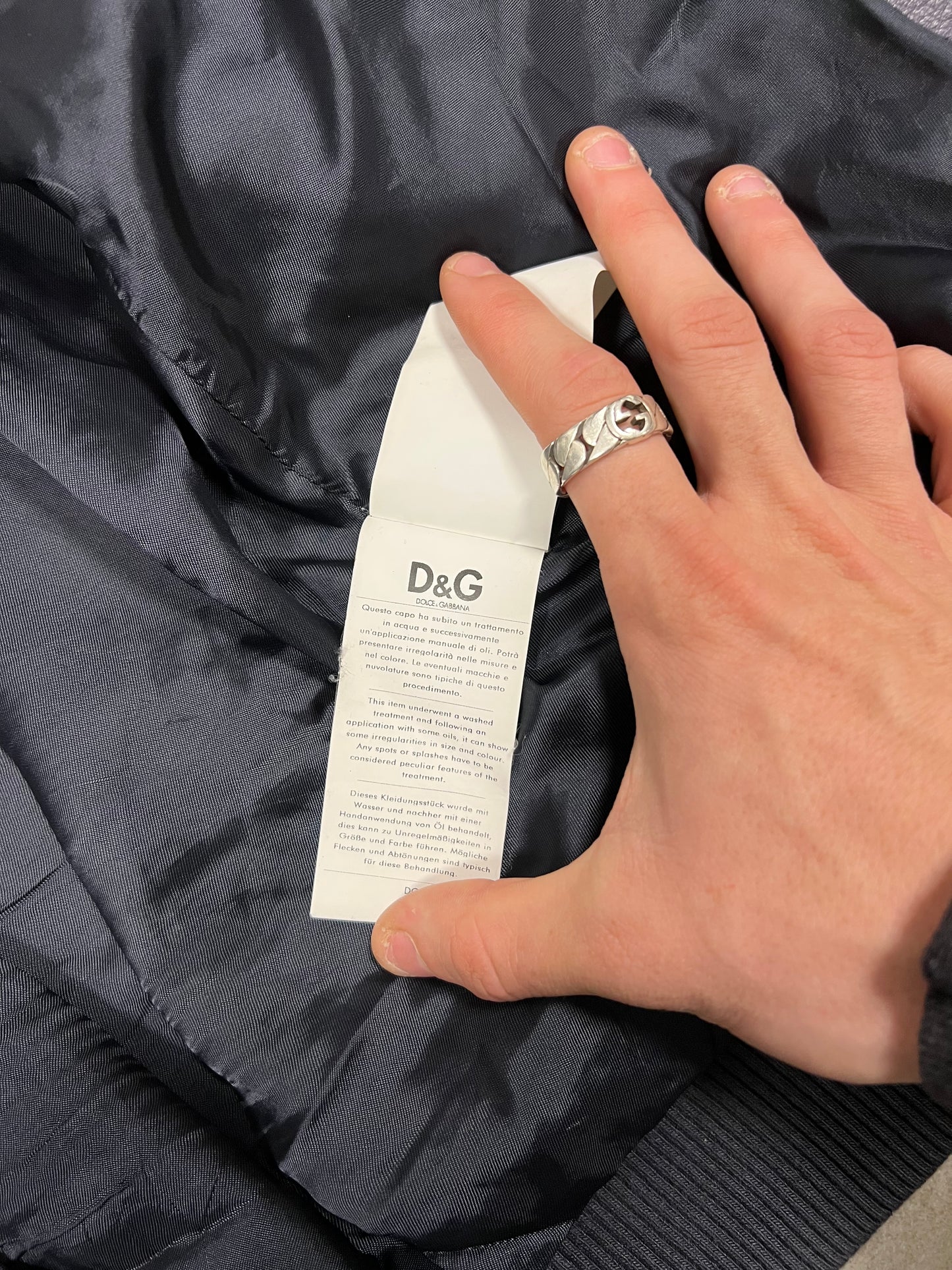 Chaqueta Cuero Ajustada Vintage Dolce & Gabbana 00’s - M