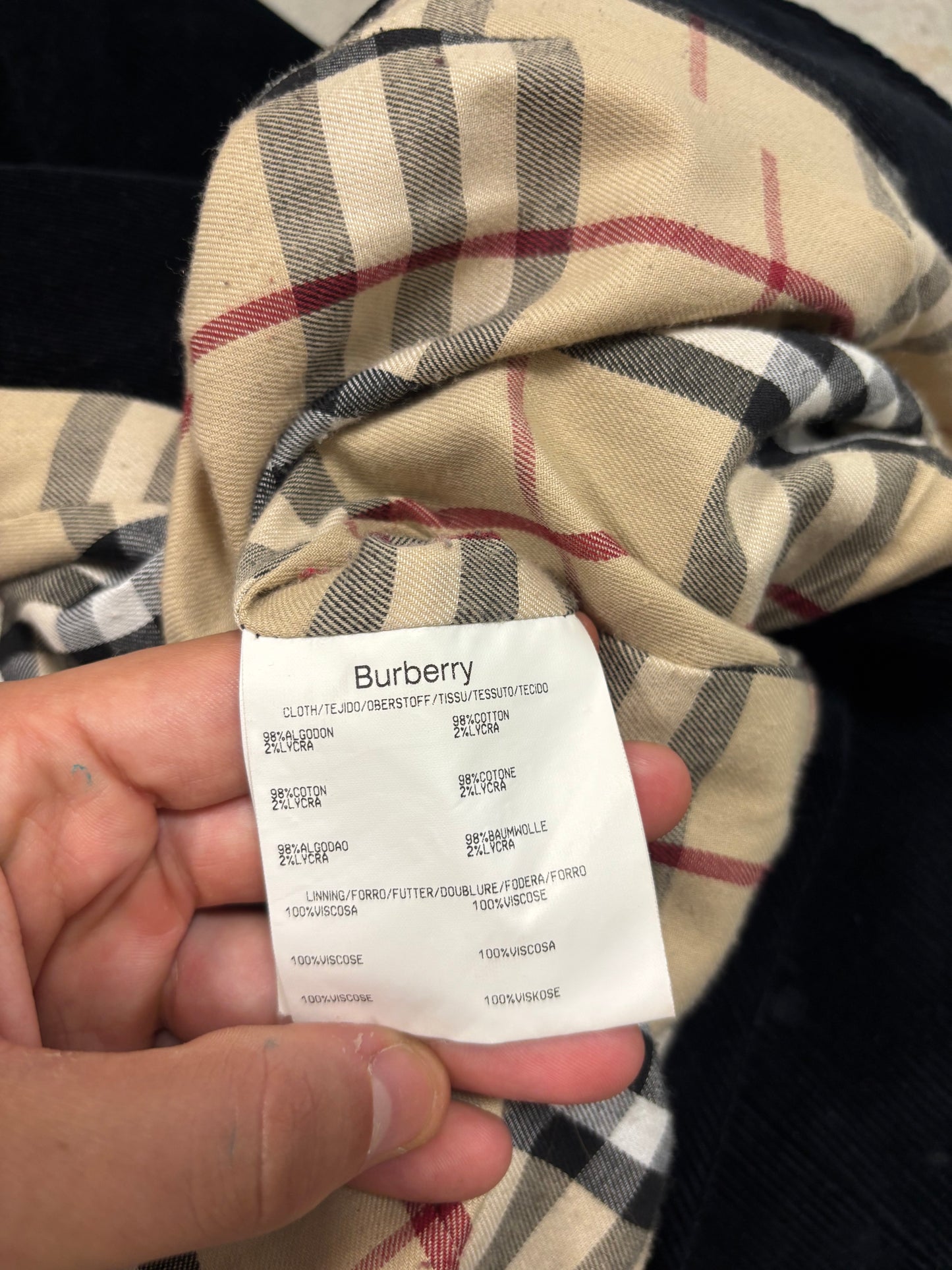 Chaqueta Blazer Pana Burberry 00s Vintage - M Woman