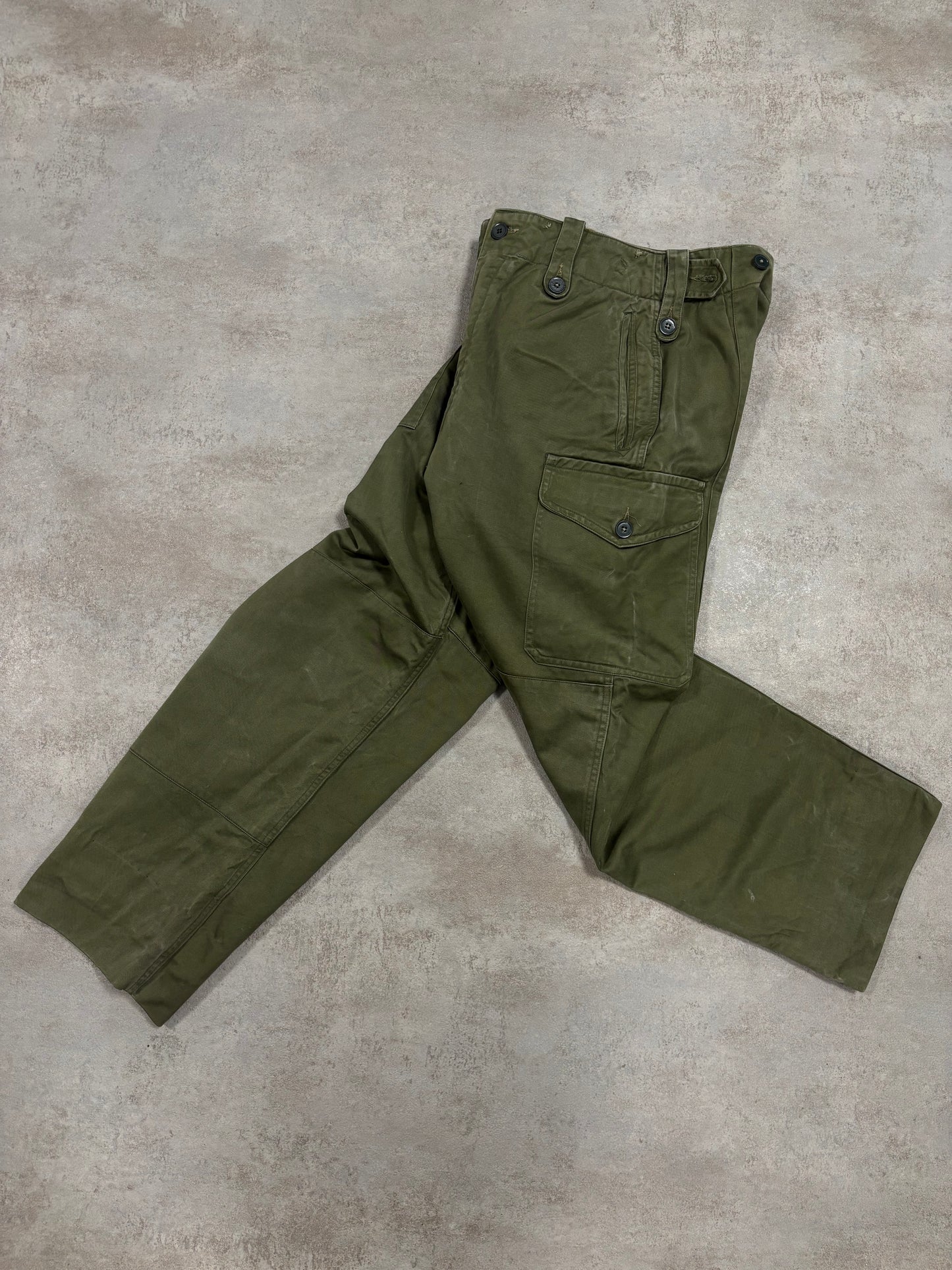 Pantalones De Combate Multipocket Militares Ejército Británico 1961 Vintage - M