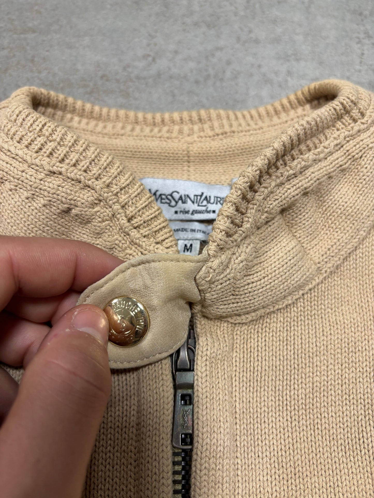 Jersey Zip Lana Yves Saint Laurent 00s Vintage - M