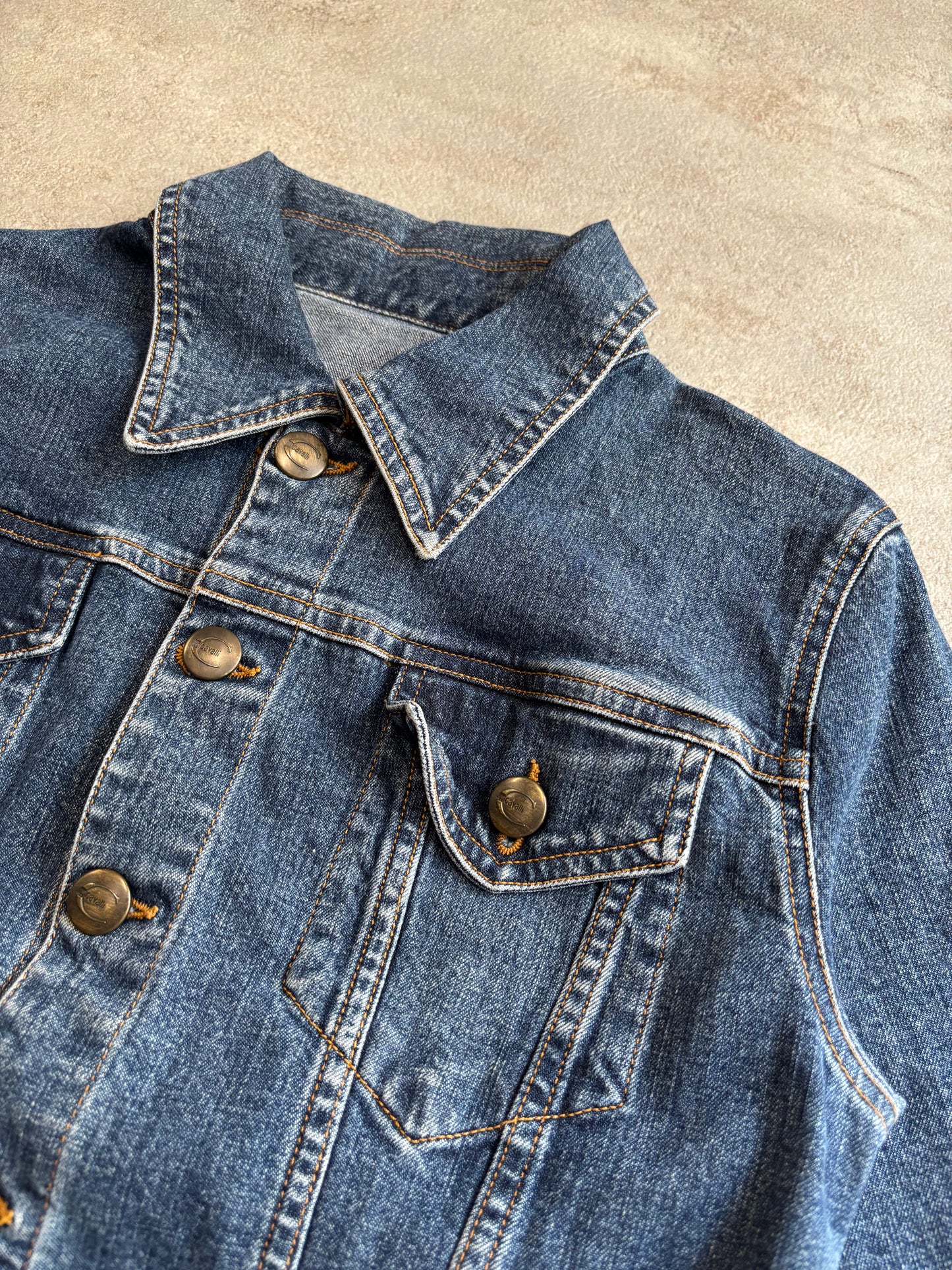 Chaqueta Elástica Vaquera Just Cavalli 00s Vintage - XS