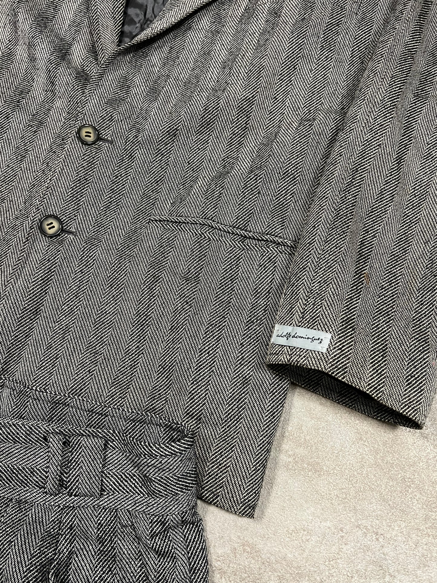 Traje Completo Rayas Vintage Adolfo Domínguez 90’s - M