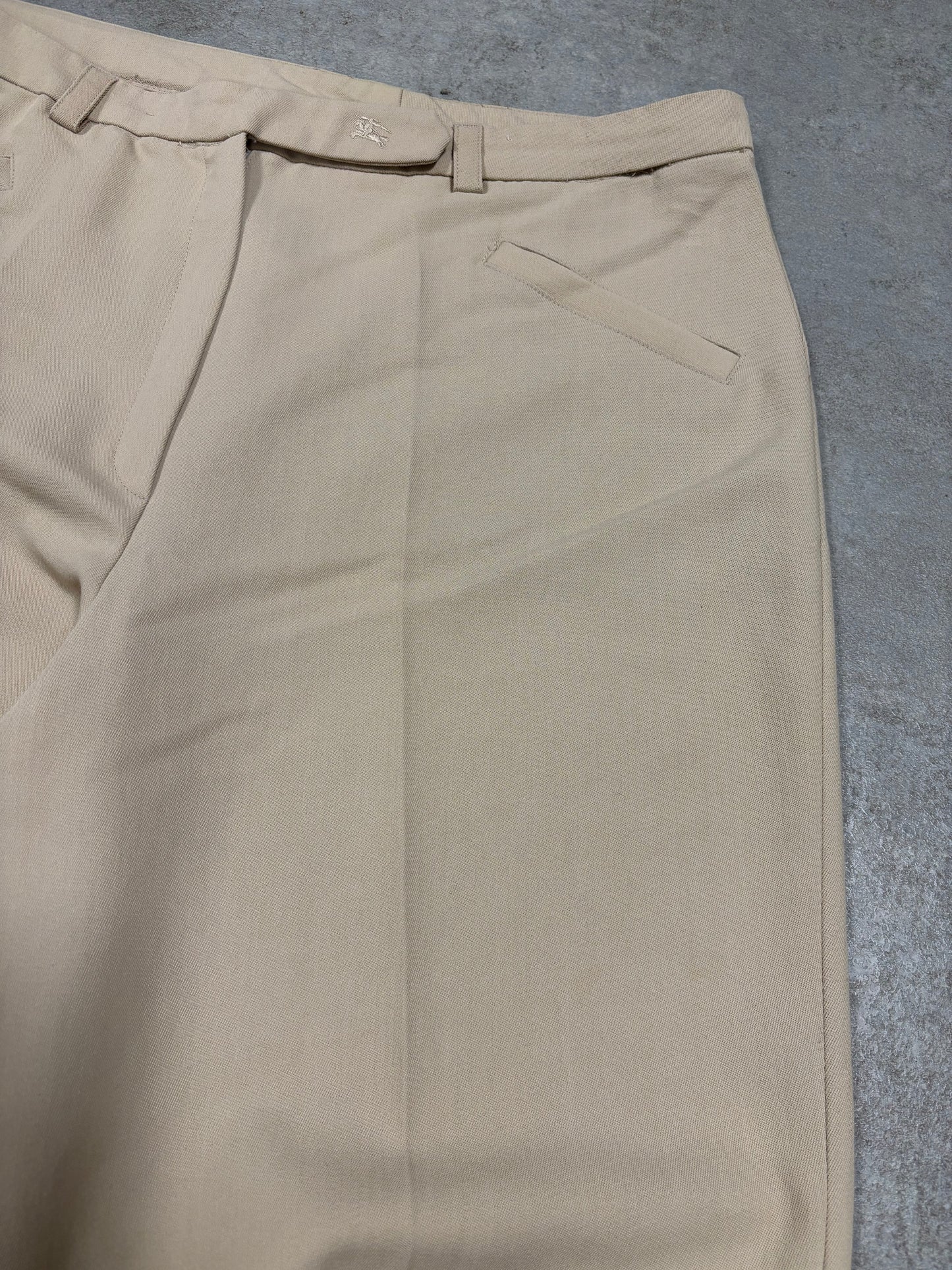 Pantalones Traje Pinzas Burberry 00s Vintage - M