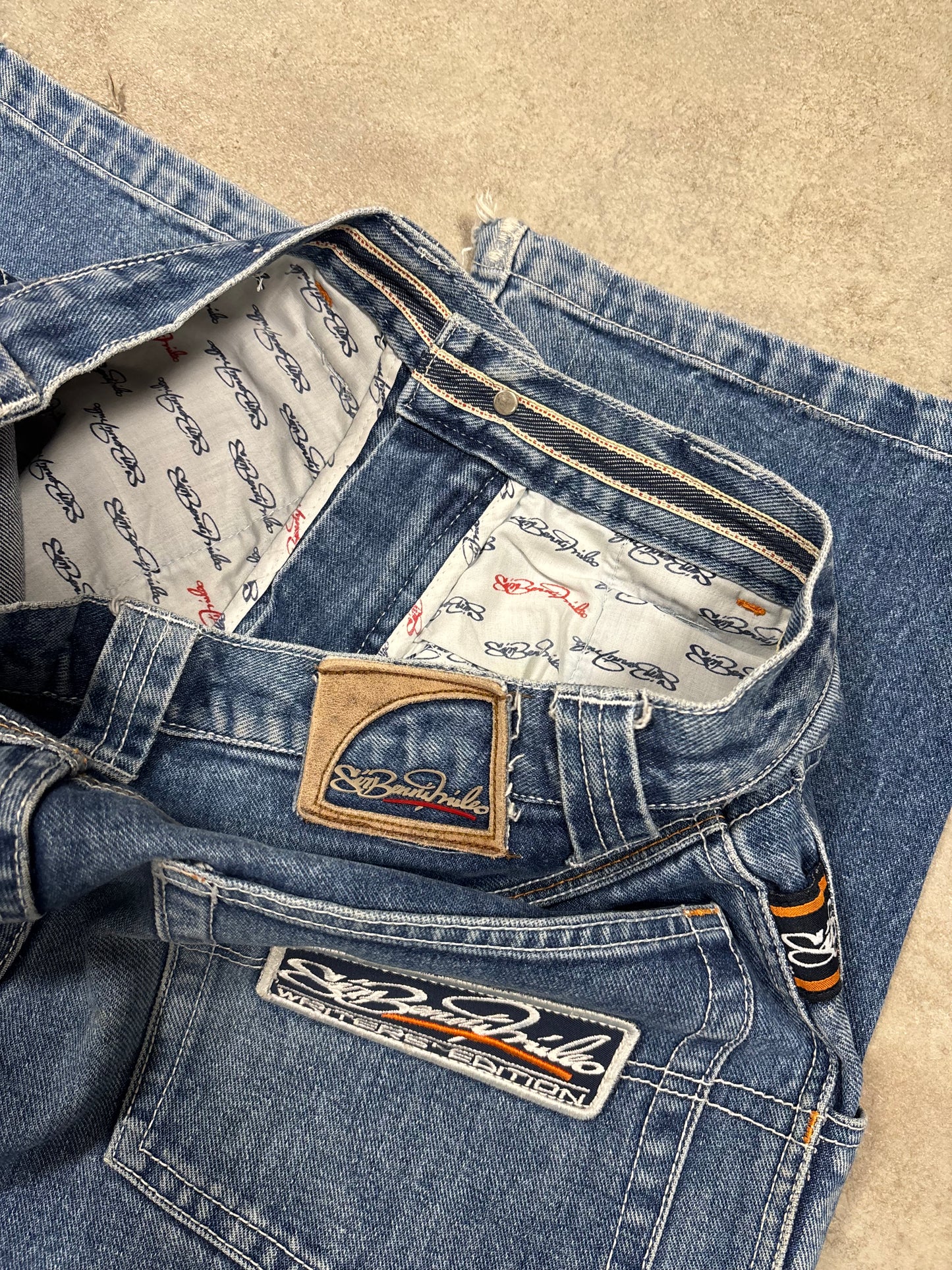 Pantalones Baggy ‘Logo Embroidered’ Sir Benni Miles 00s Vintage - M