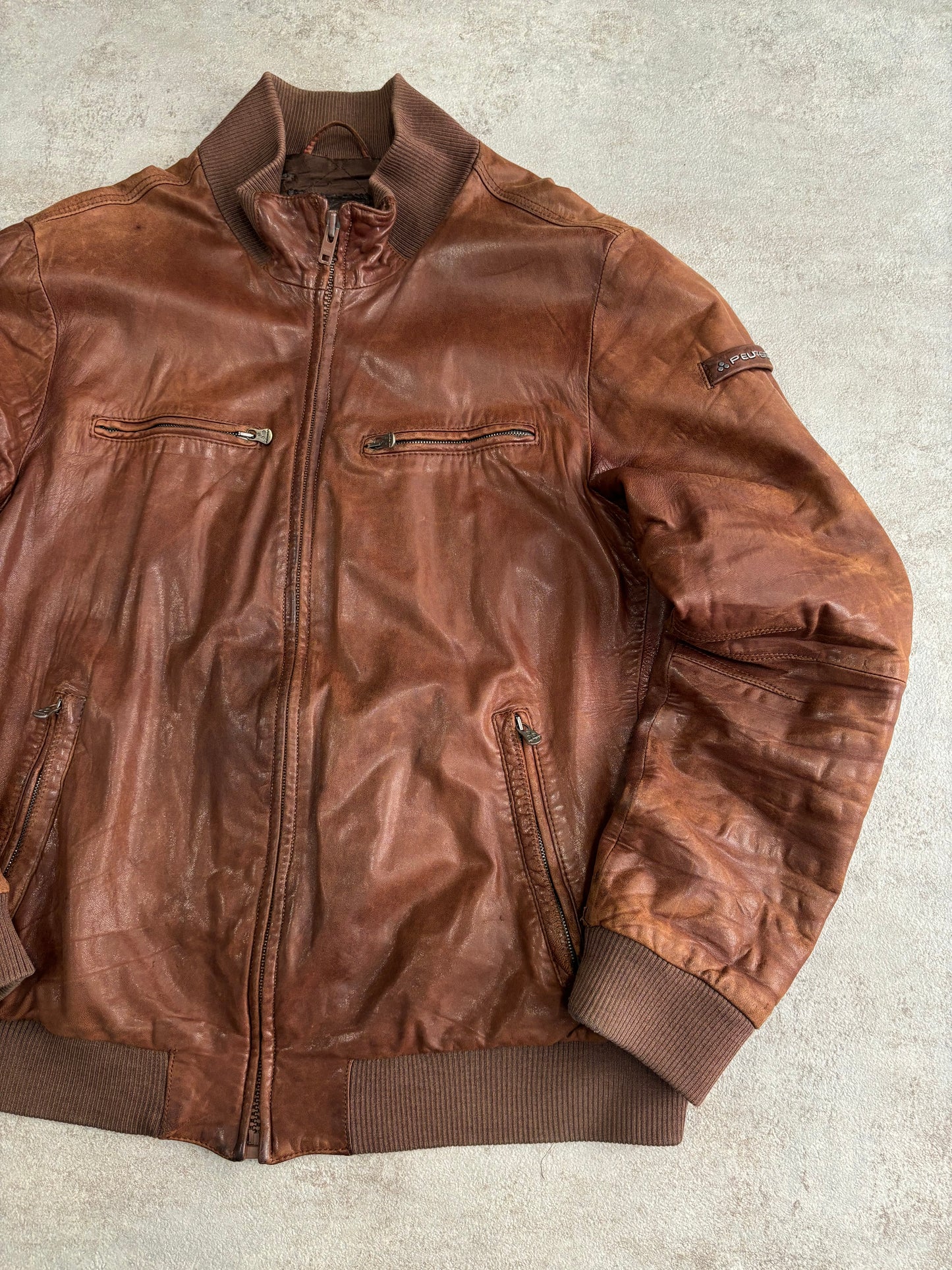 Peuterey Vintage Leather Jacket - L