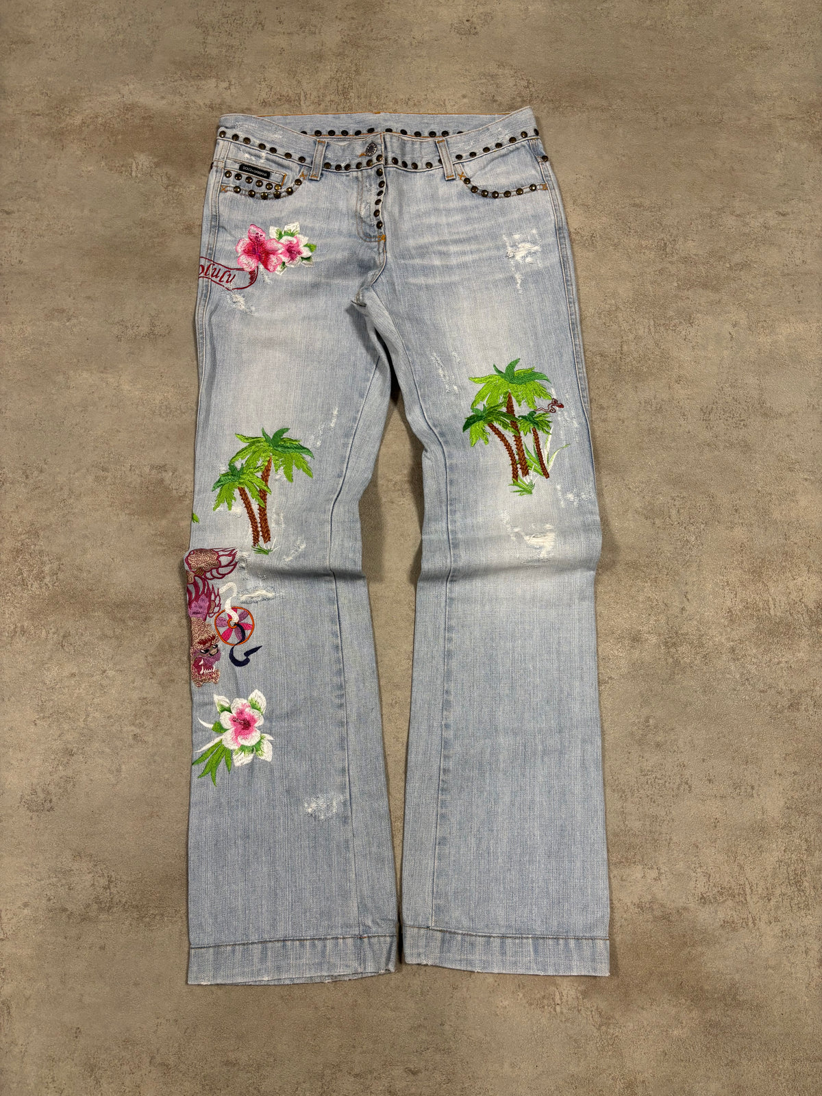 Pantalones Tiro Bajo Dolce & Gabbana ‘Honolulu’ SS/2005 Vintage - M Woman