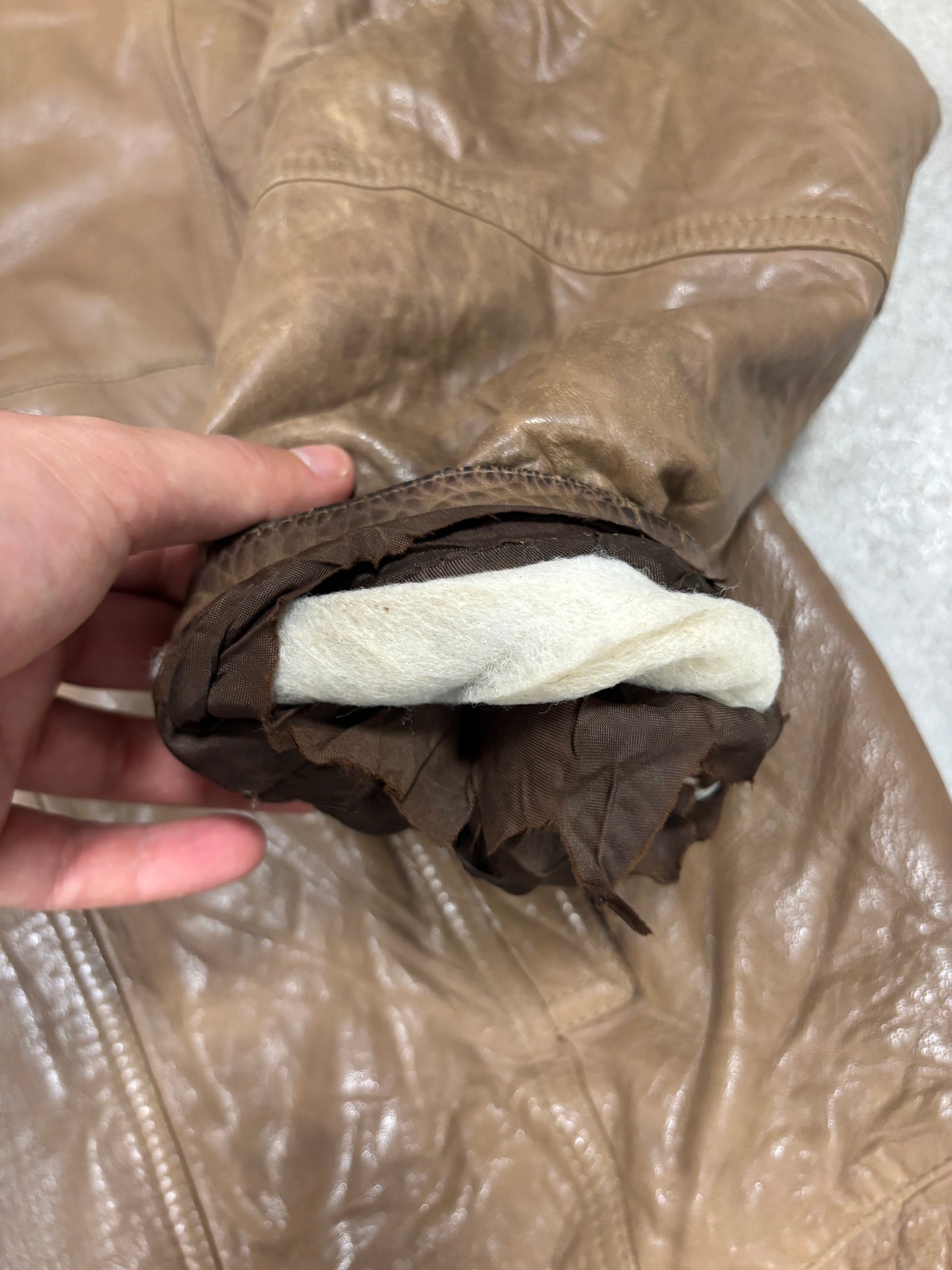 Chaqueta Piel Burberry 90s Vintage - L