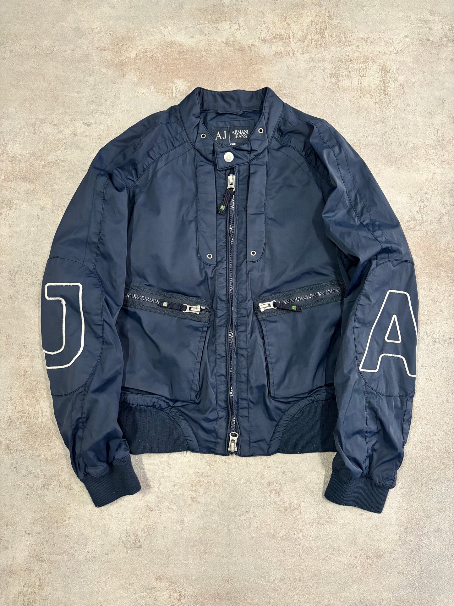 Bomber Armani Jeans 'Letters' 00s Vintage - S