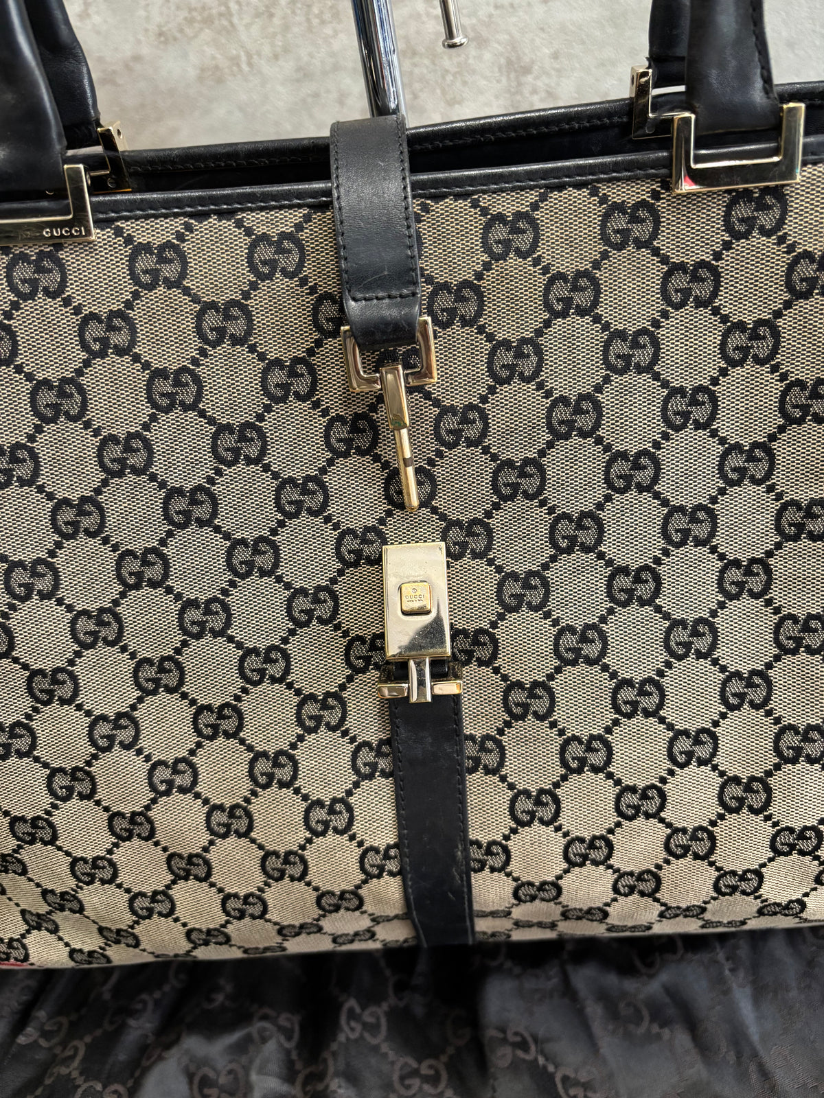 Bolso Totebag de Hombro Jackie Gucci + Guardapolvos Original 00s Vintage
