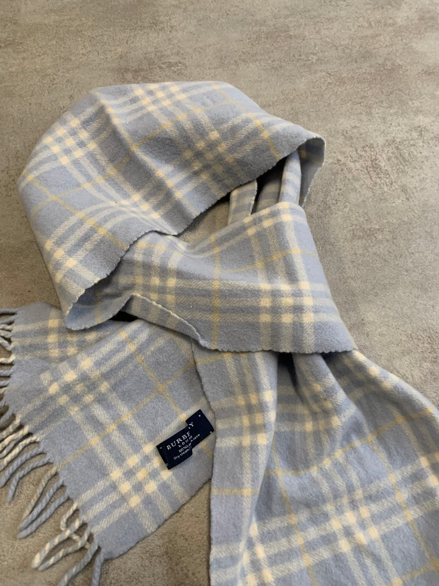 Bufanda Vintage Burberry Light Blue Nova Check 90’s