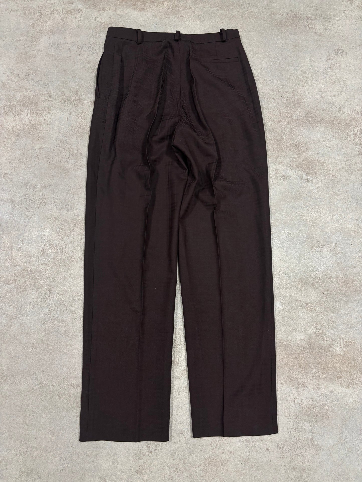 Pantalones Traje Pinza Estampado Cuadros Burberry 00s Vintage - M