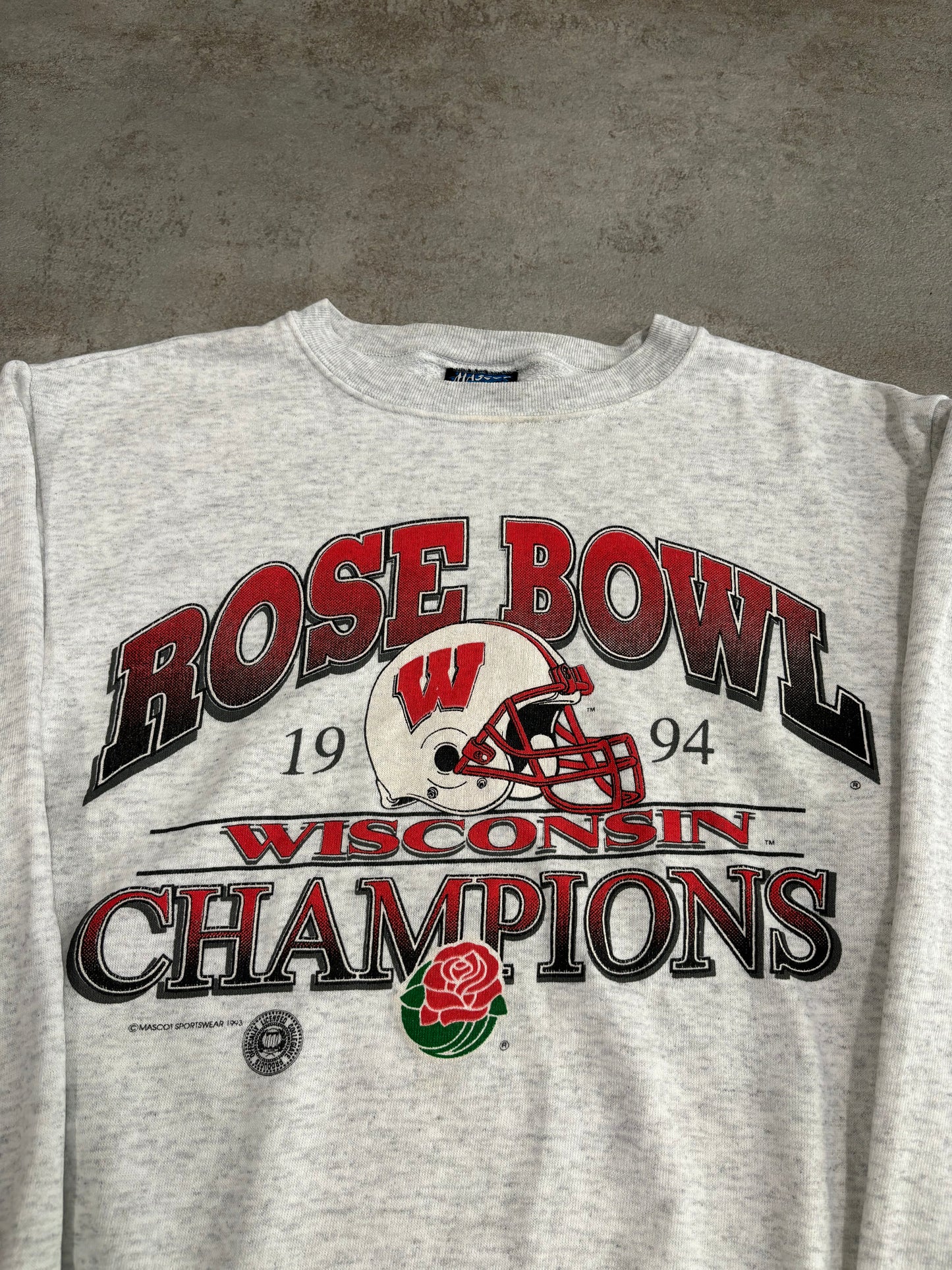 Sudadera Mascot Rose Bowl Wisconsin Champions 1993/94 Licensed - S