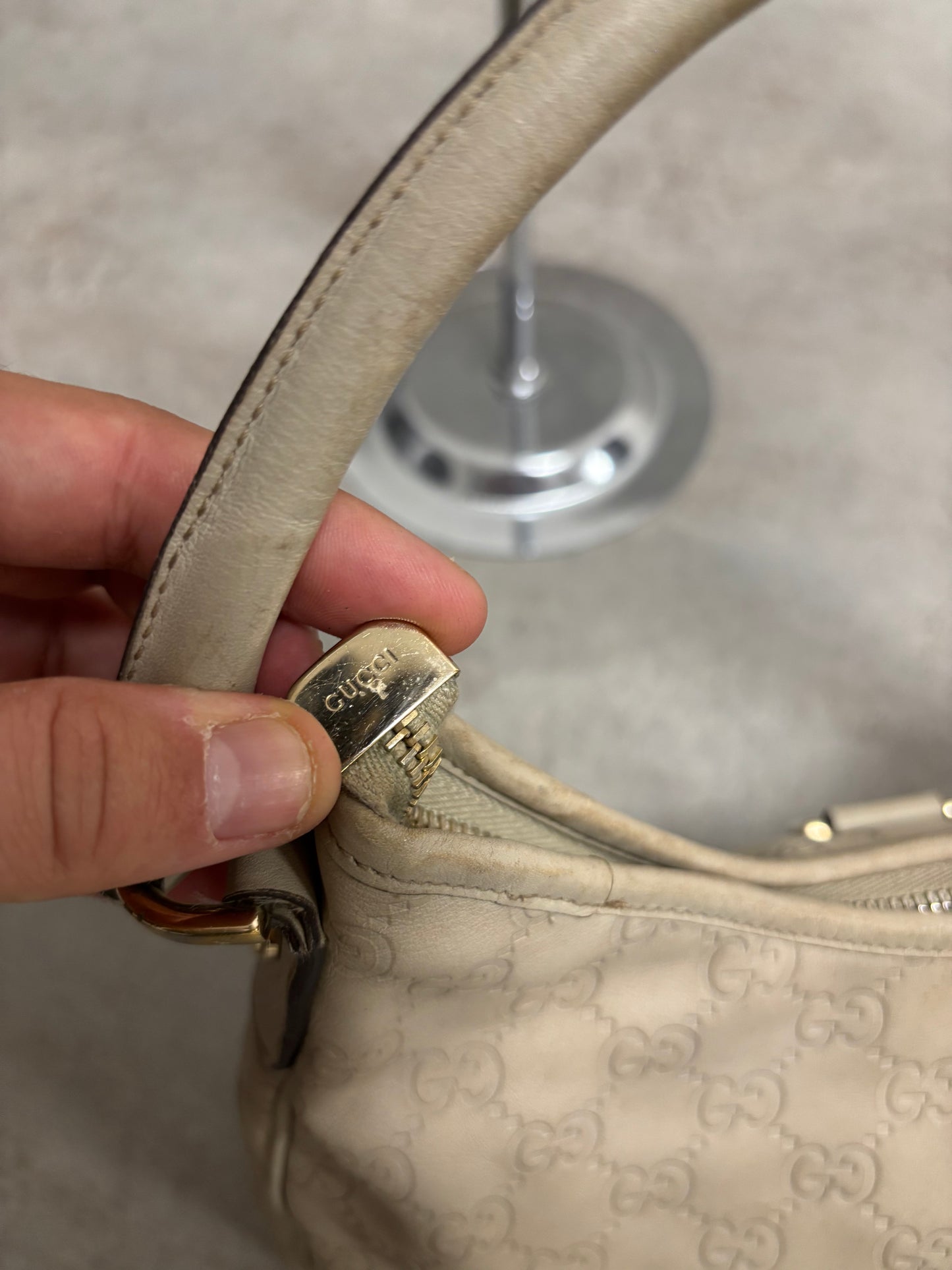 Bolso Hobo D-Ring Abbey Guccissima Cuero Gucci 00s Vintage