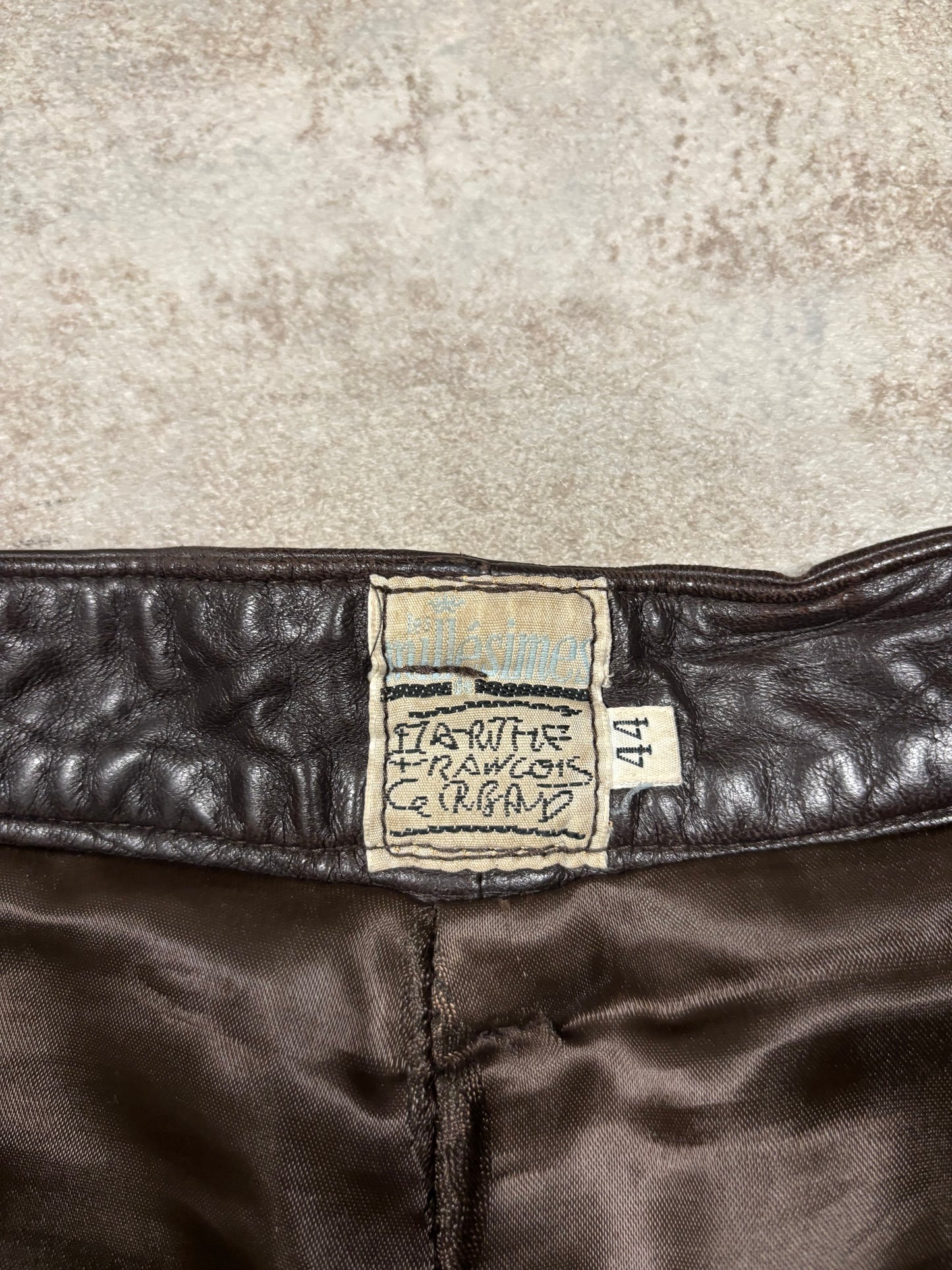 Pantalones Cuero Marithé François + Girbaud Millésimes 80s Vintage - M