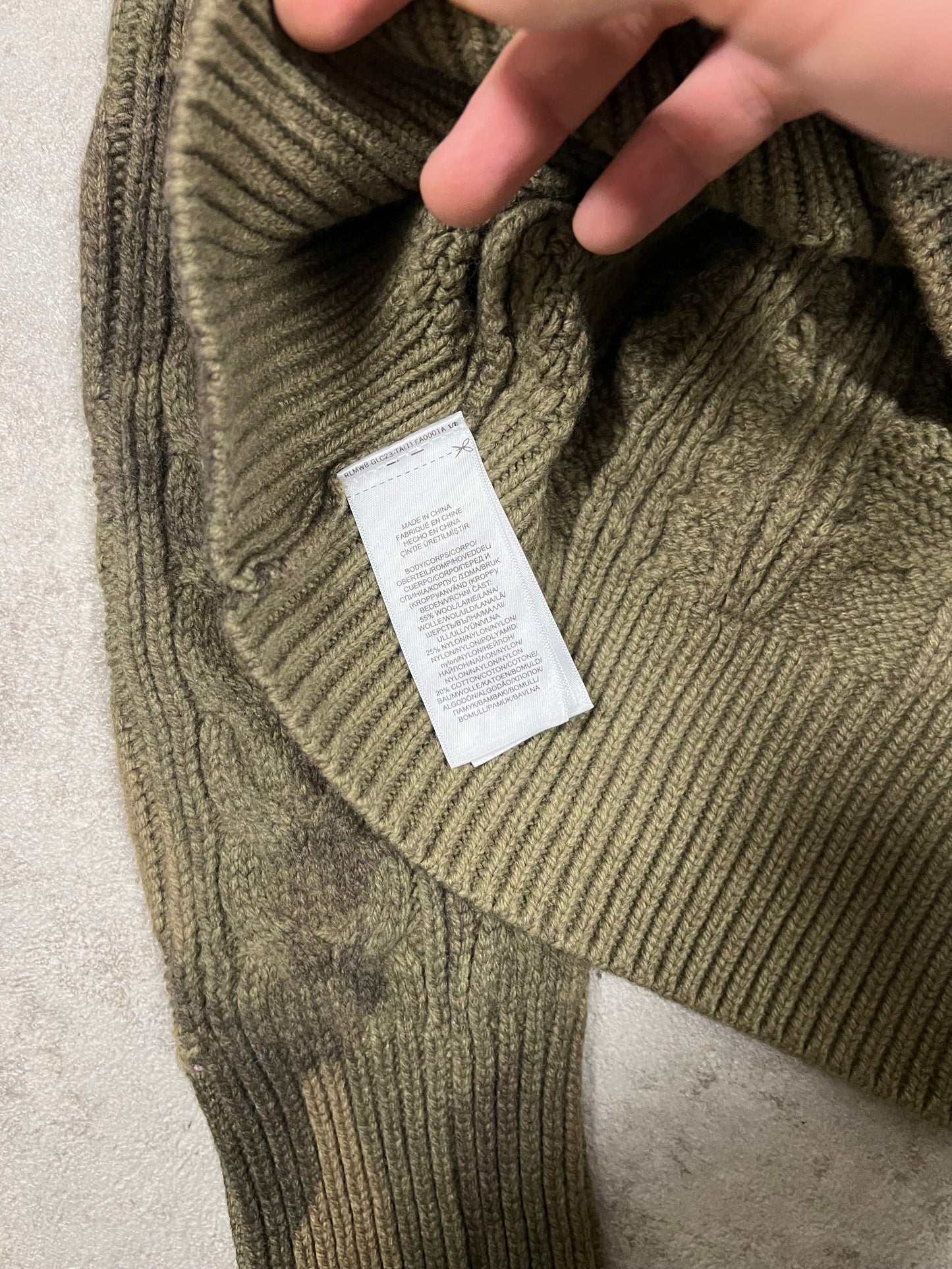 Jersey Lana Militar Vintage Polo Ralph Lauren - M