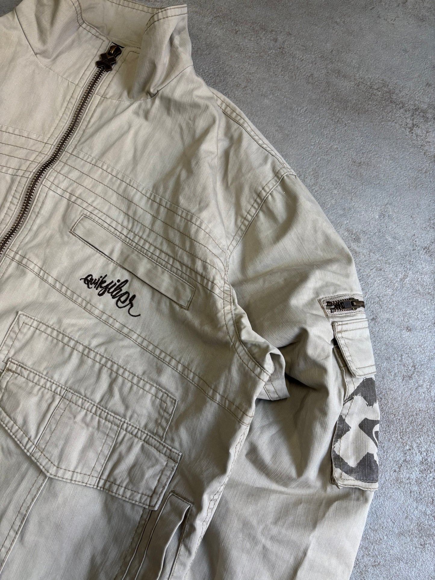 Chaqueta Bomber Cargo Quiksilver 00s Vintage - L