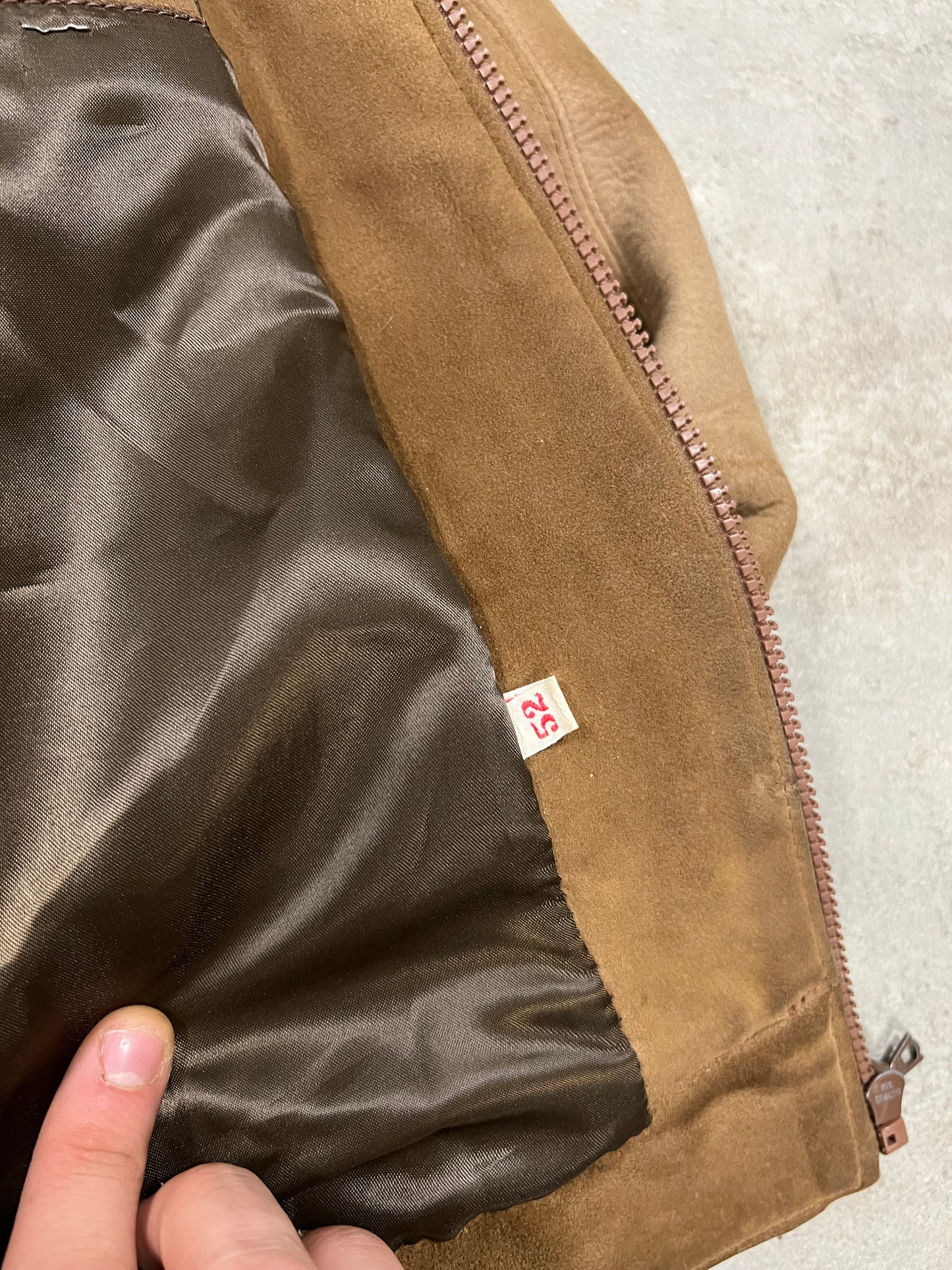 Chaqueta Vintage Cuero Ante 80’s  - M