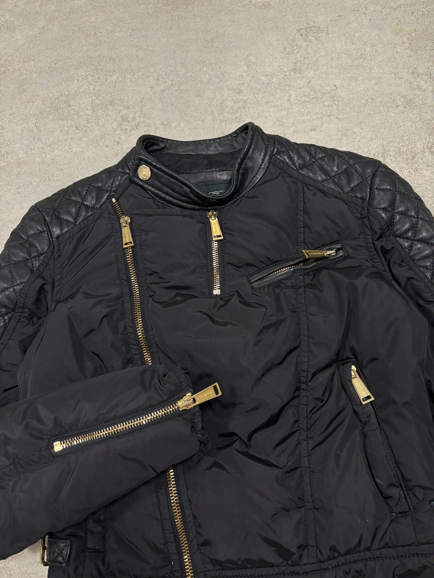 Chaqueta Racing Asimétrica Multizip Dsquared2 00s Vintage - XS