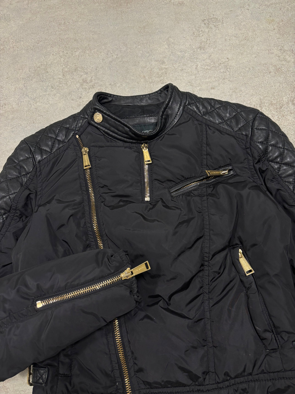 Chaqueta Racing Asimétrica Multizip Dsquared2 00s Vintage - XS