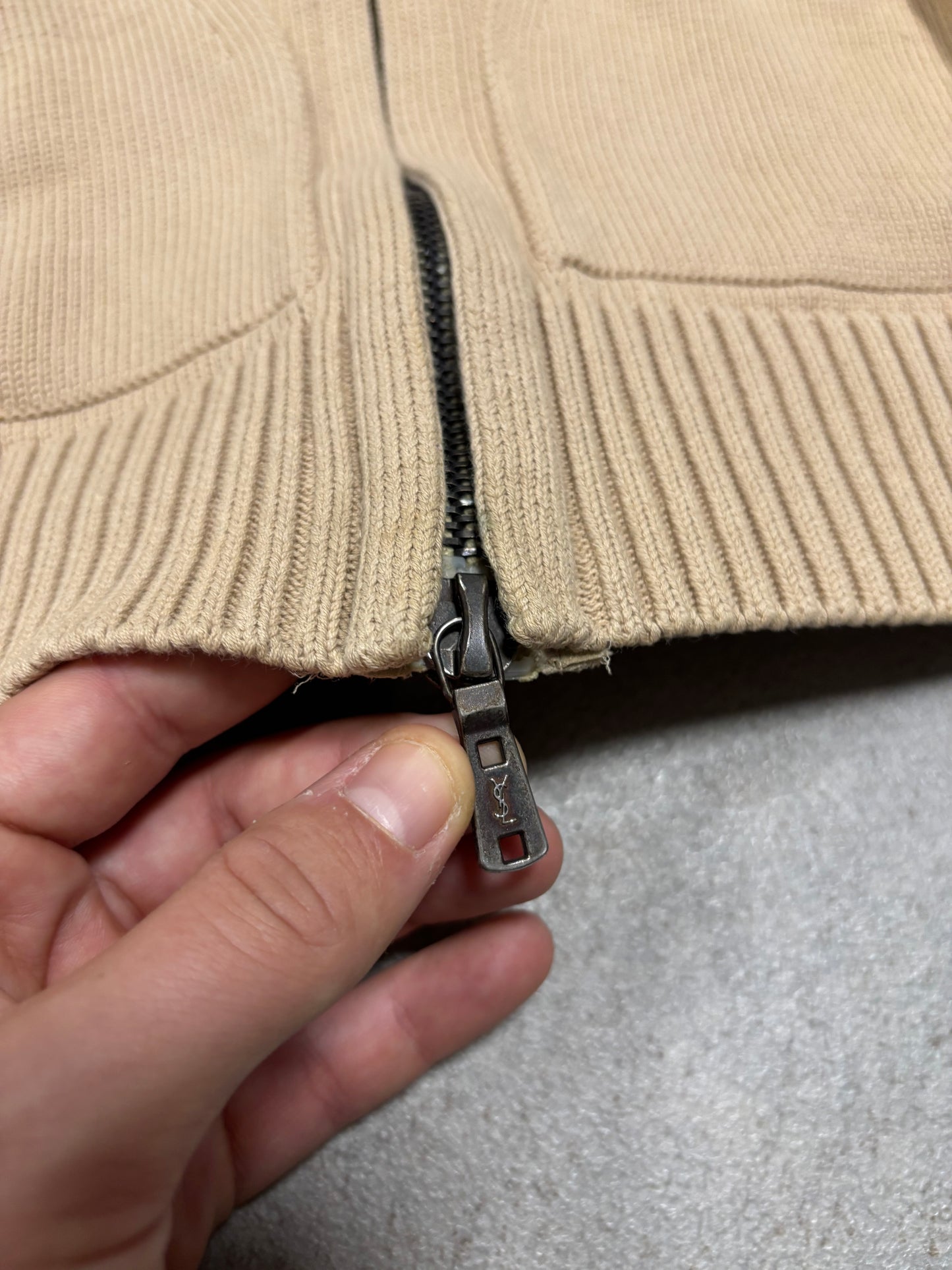 Jersey Zip Lana Yves Saint Laurent 00s Vintage - M