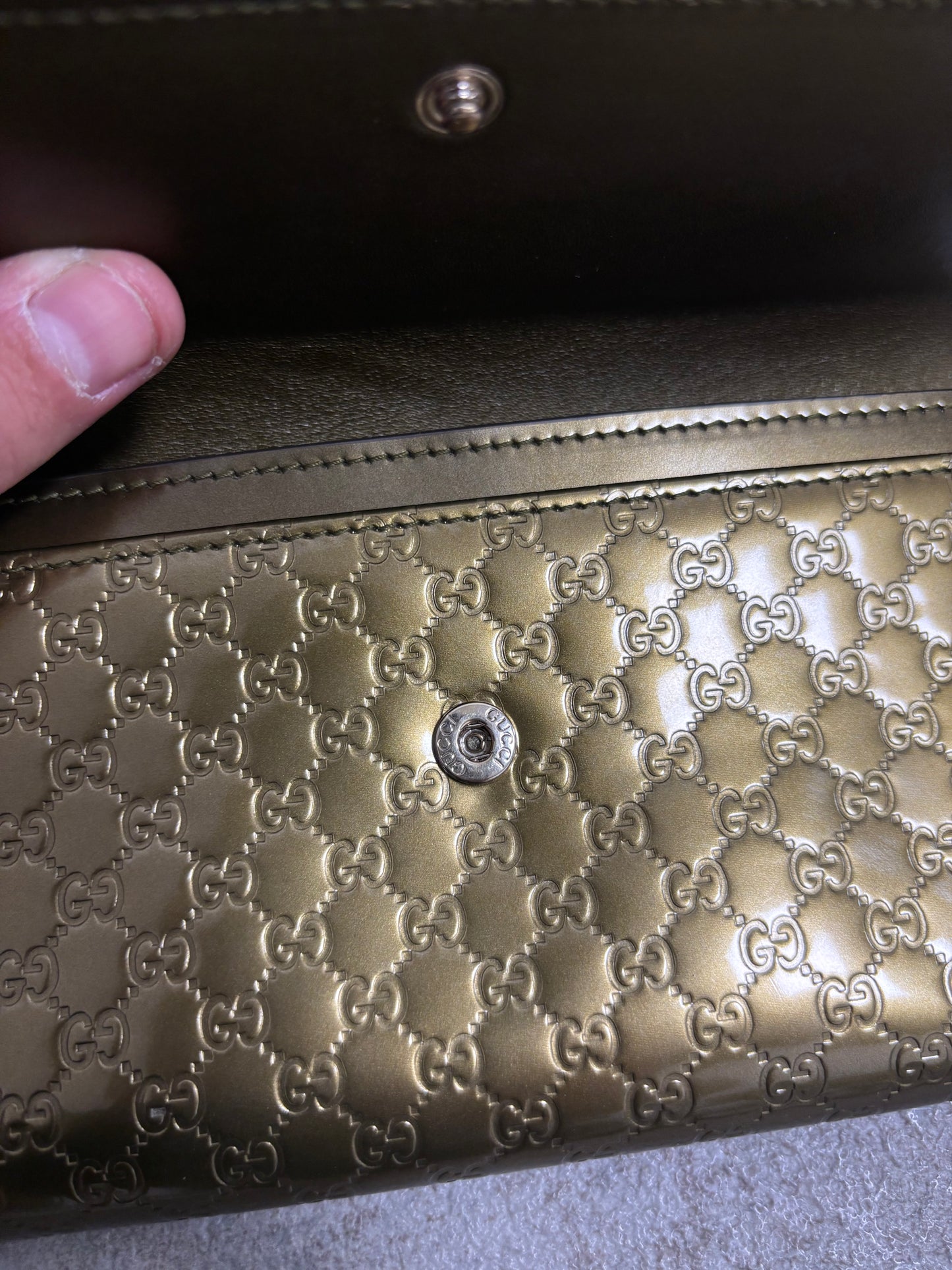 Cartera Charol Gucci ‘Guccissima’ Long Wallet 00s Vintage