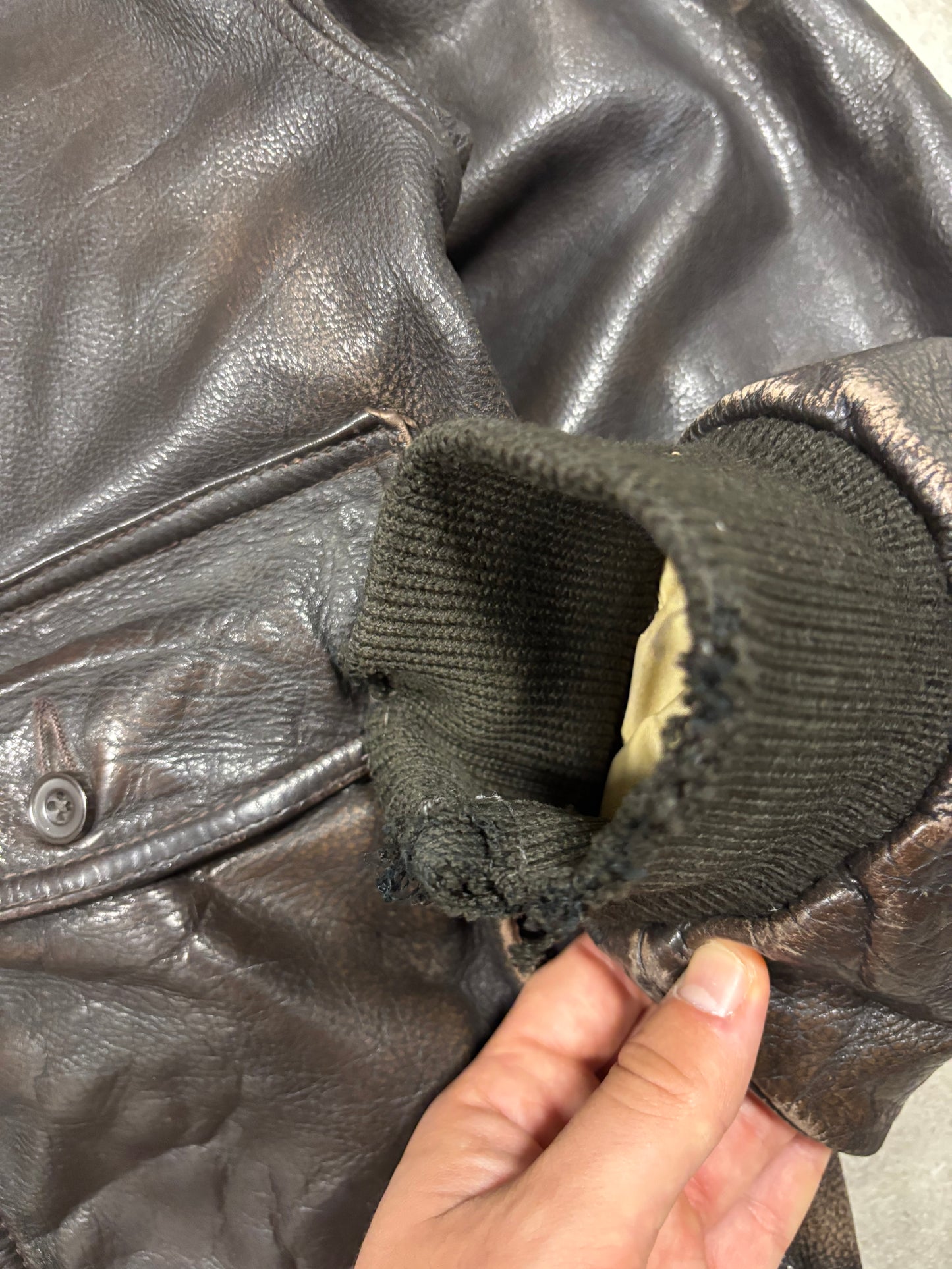 Chaqueta Cuero G-1 Avirex 1992 Vintage - L