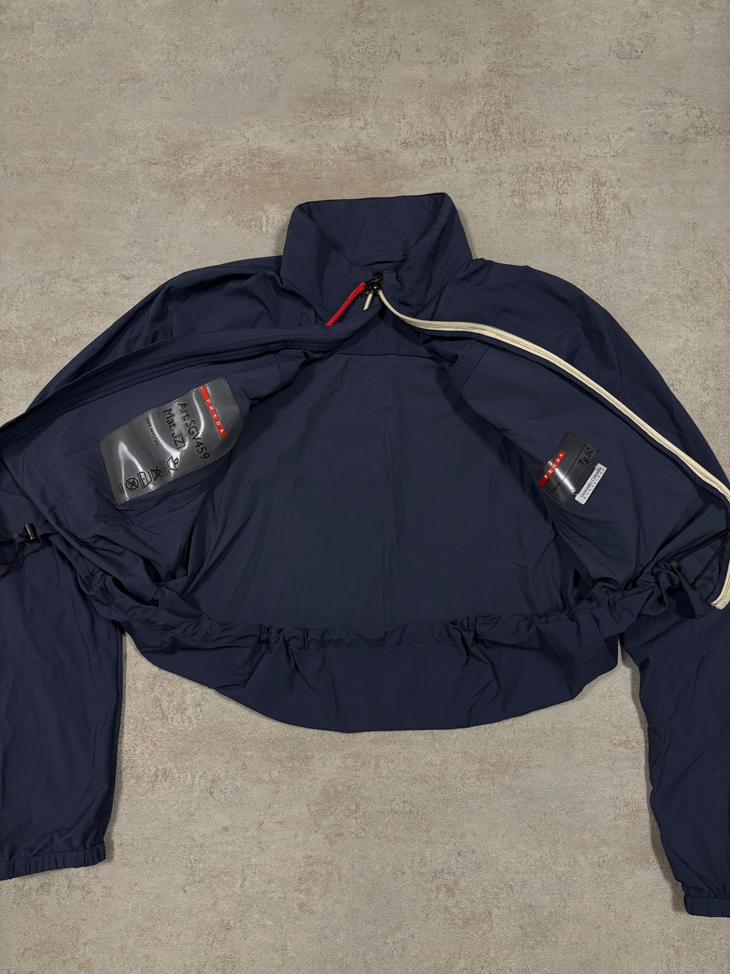 Chaqueta Elástica Convertible Prada 00s Vintage - M