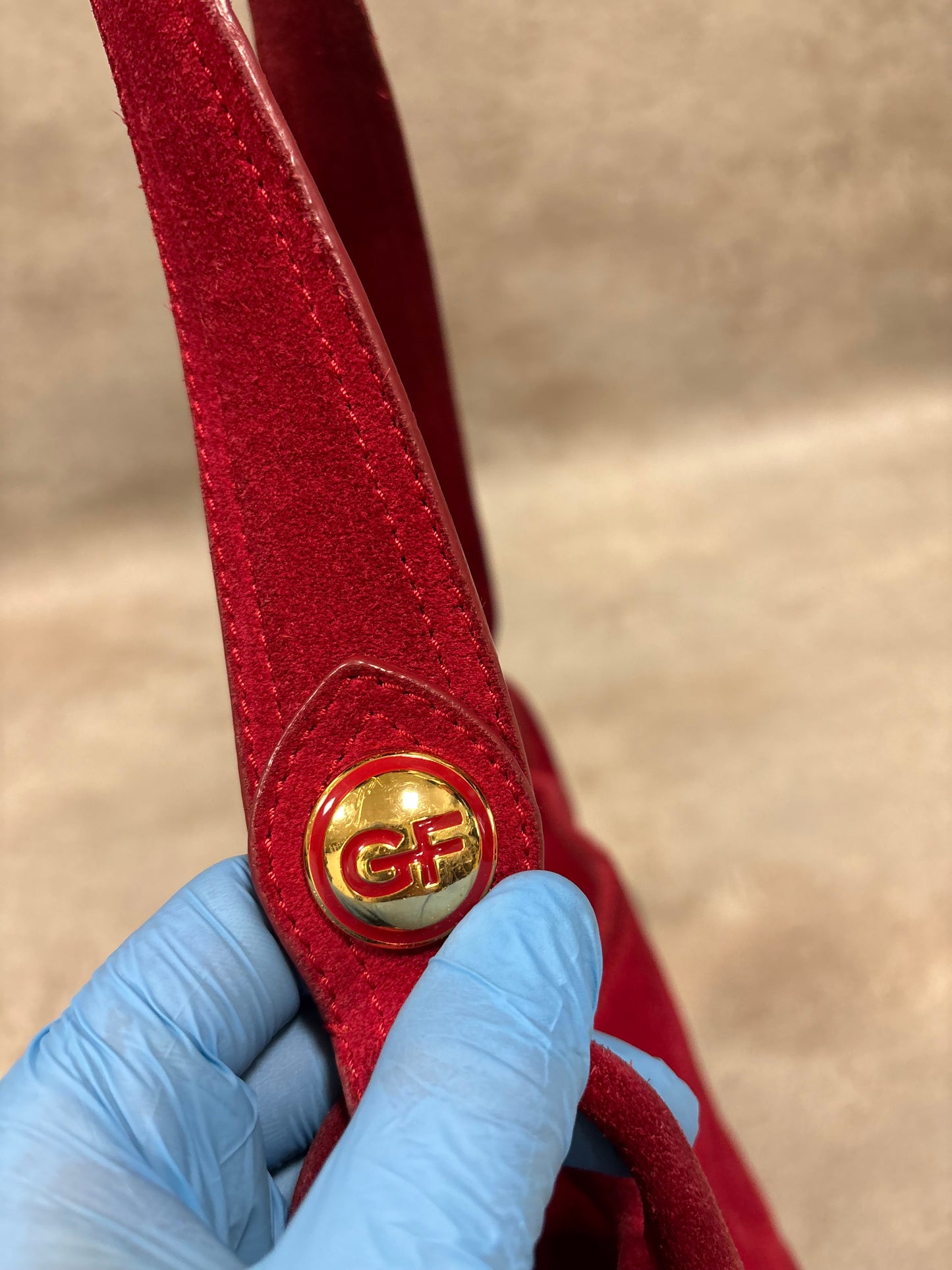 Bolso Hombro ‘Suede’ Gianfranco Ferré 00s Vintage