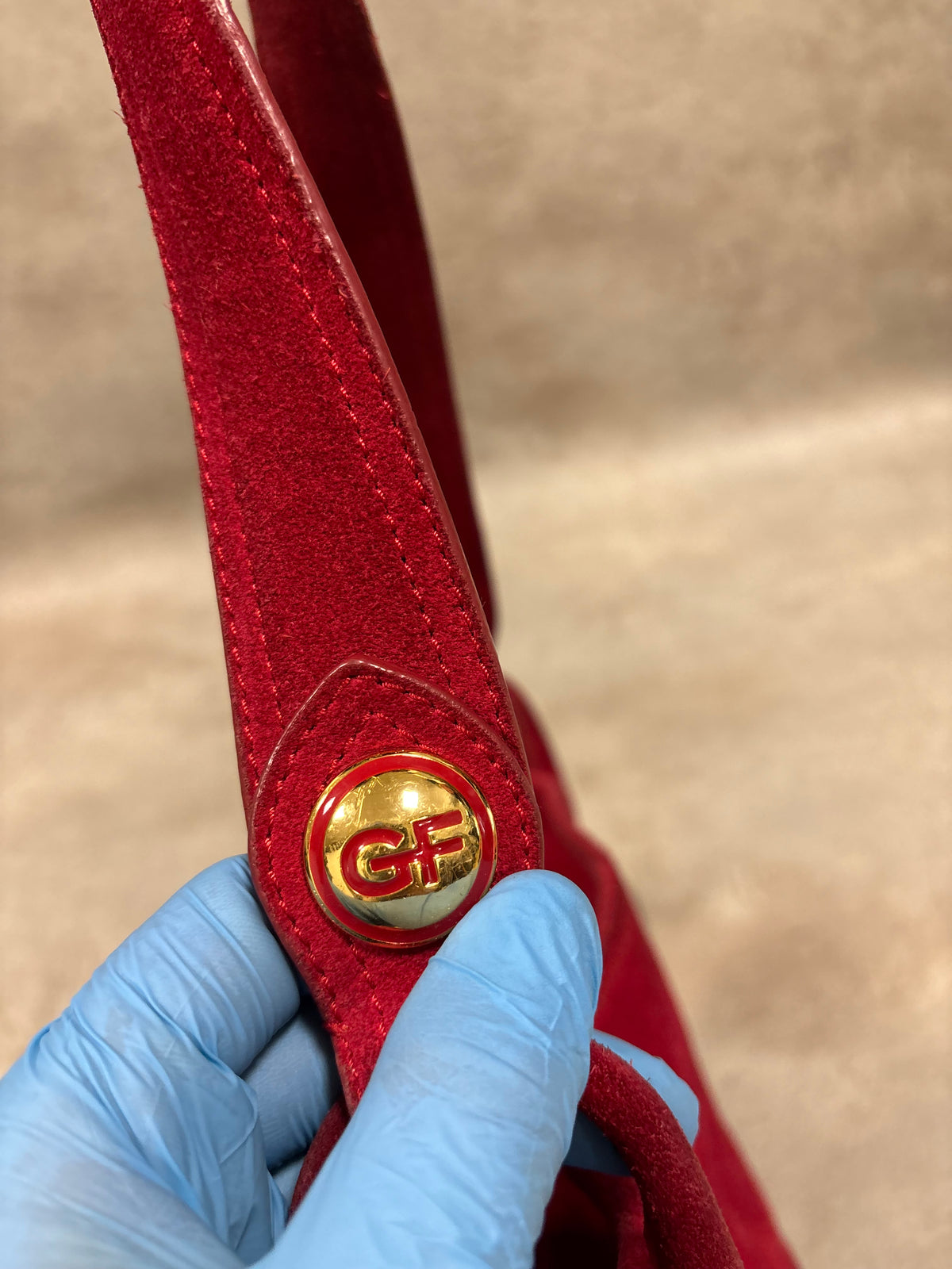 Bolso Hombro ‘Suede’ Gianfranco Ferré 00s Vintage