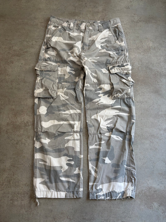 Pantalones Camuflaje Cargo Schott 00s Vintage - L