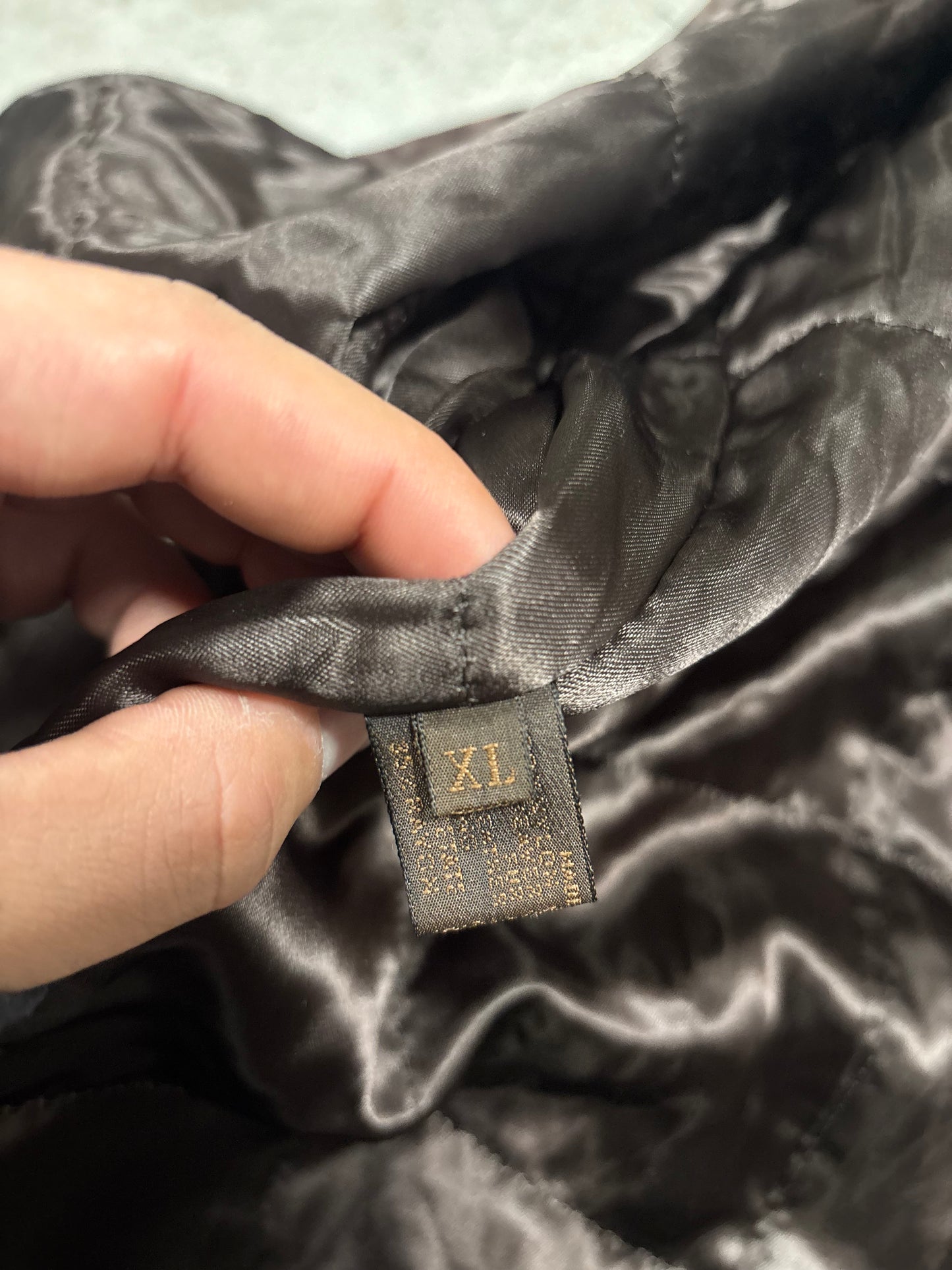 Chaqueta Larga Nylon Cuero Doble Forro Prada Late 90s Vintage - XL