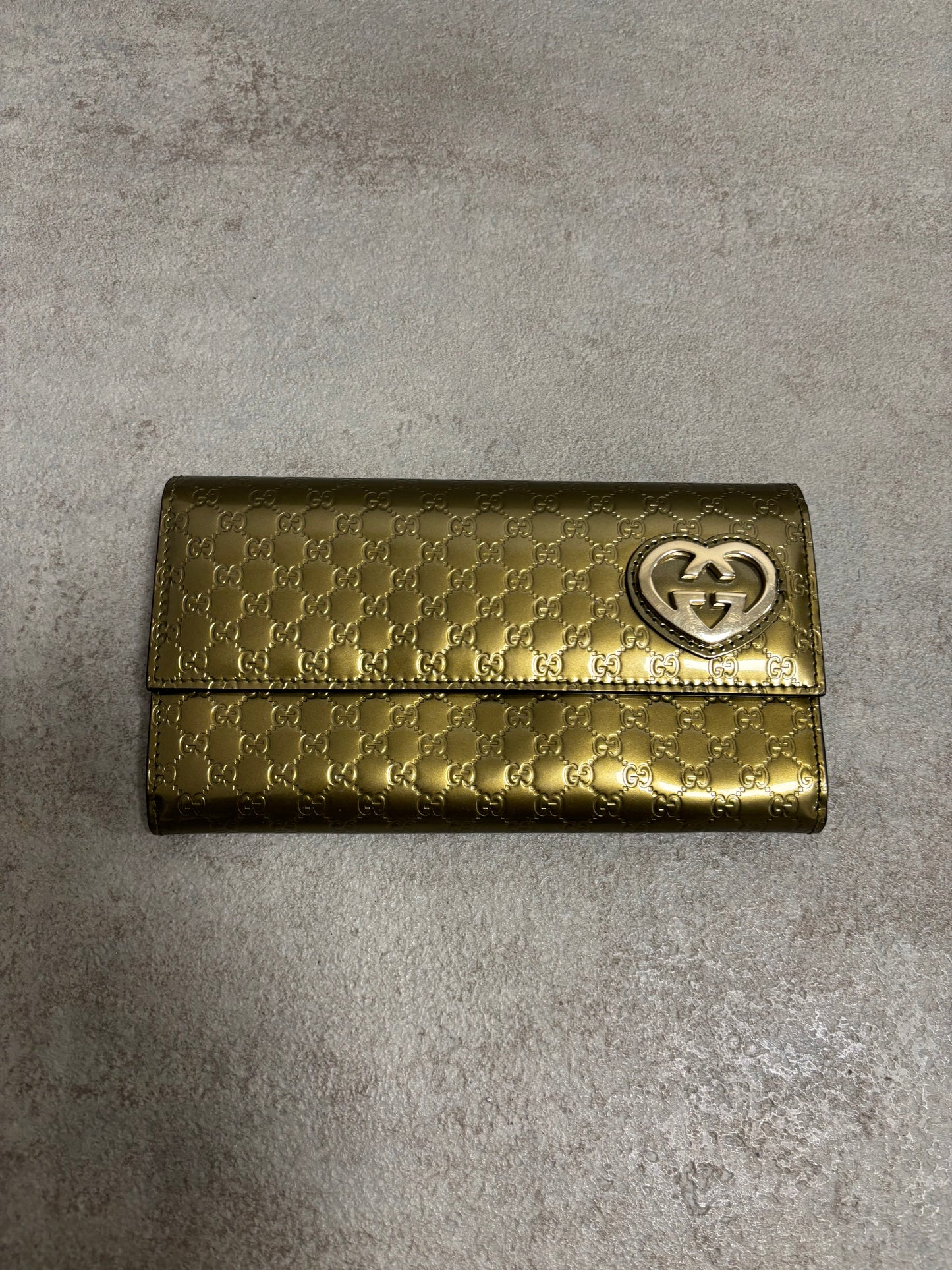 Cartera Charol Gucci ‘Guccissima’ Long Wallet 00s Vintage