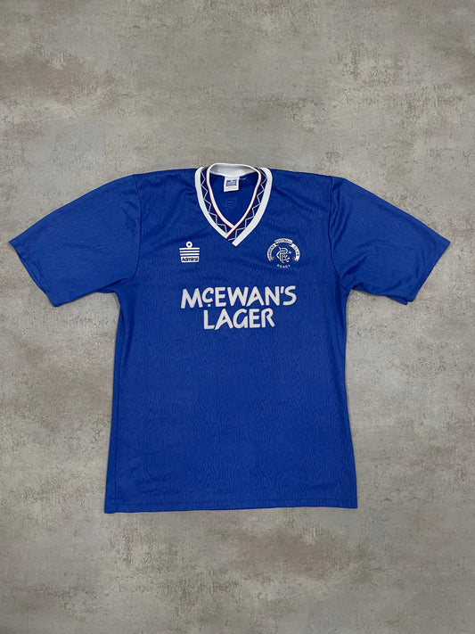 Camiseta Fútbol Vintage Admiral 1990-92 Rangers Kit - L