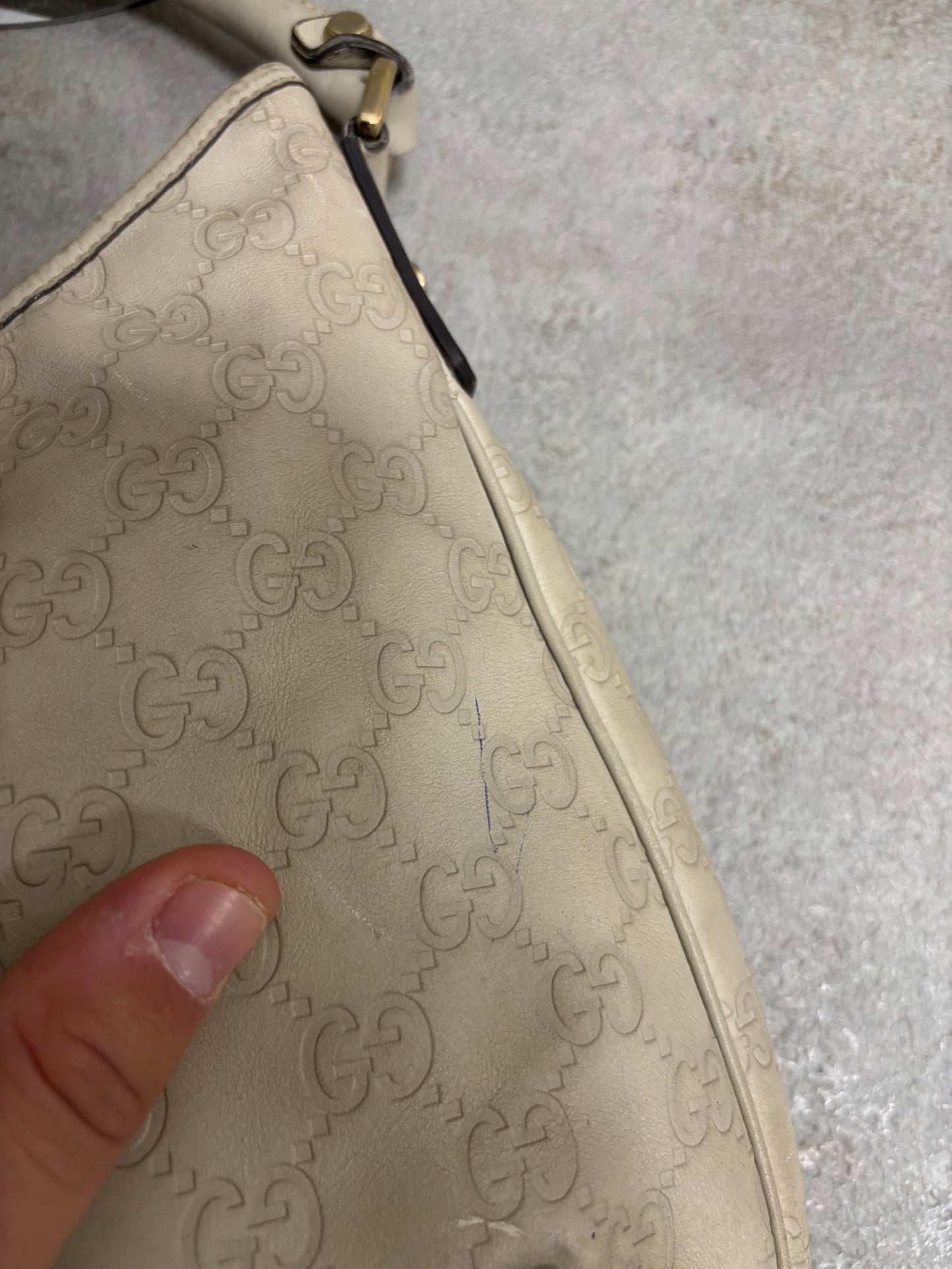 Bolso Hobo D-Ring Abbey Guccissima Cuero Gucci 00s Vintage