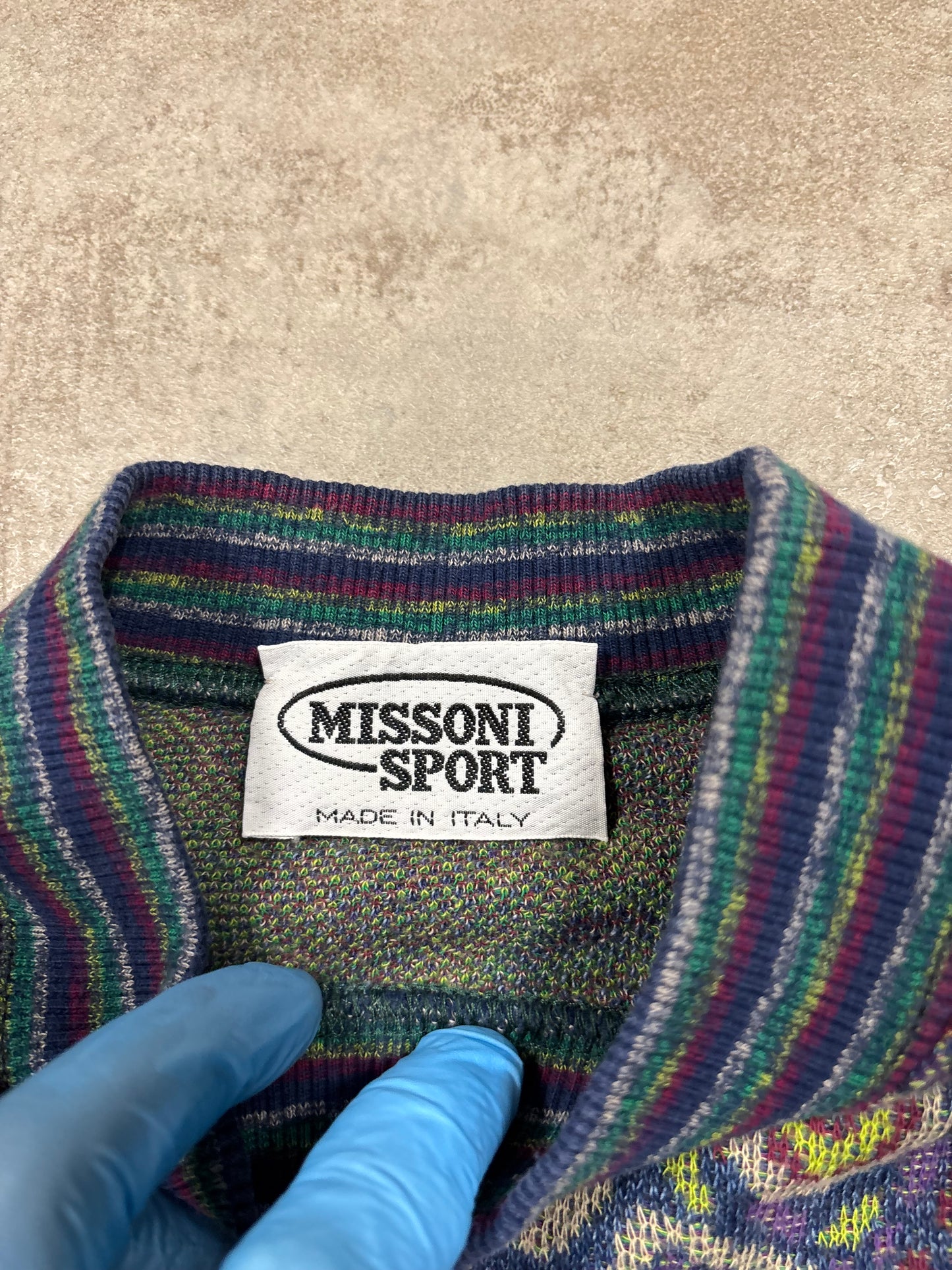 Jersey Lana Estampado Missoni Sport 90s Vintage - XL
