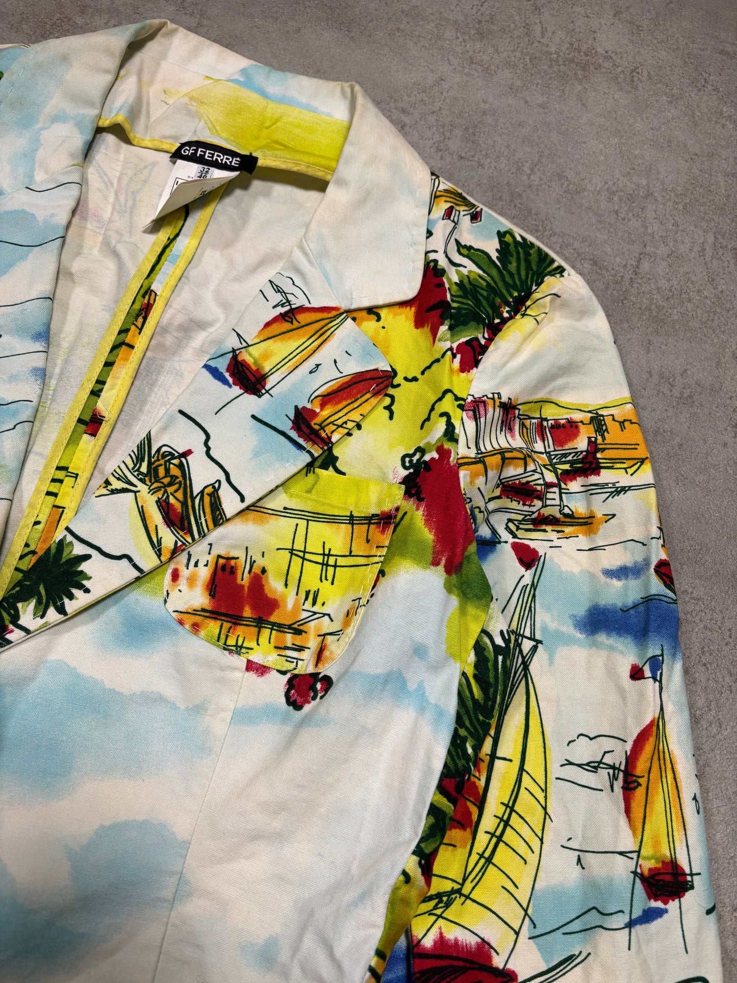 Chaqueta Blazer ‘Total Print’ Gianfranco Ferré 2005 Vintage - M