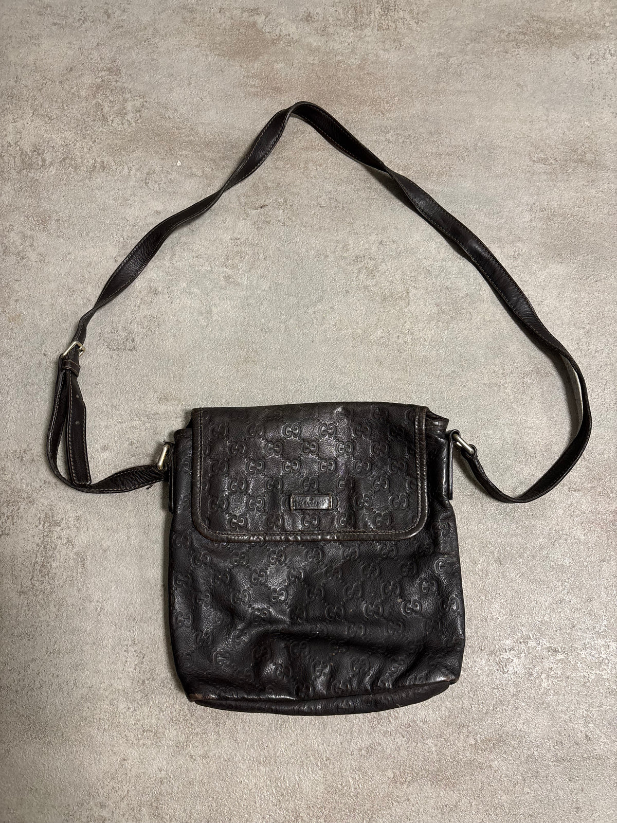 Bandolera ‘Guccissima’ Cuero Gucci 00s Vintage