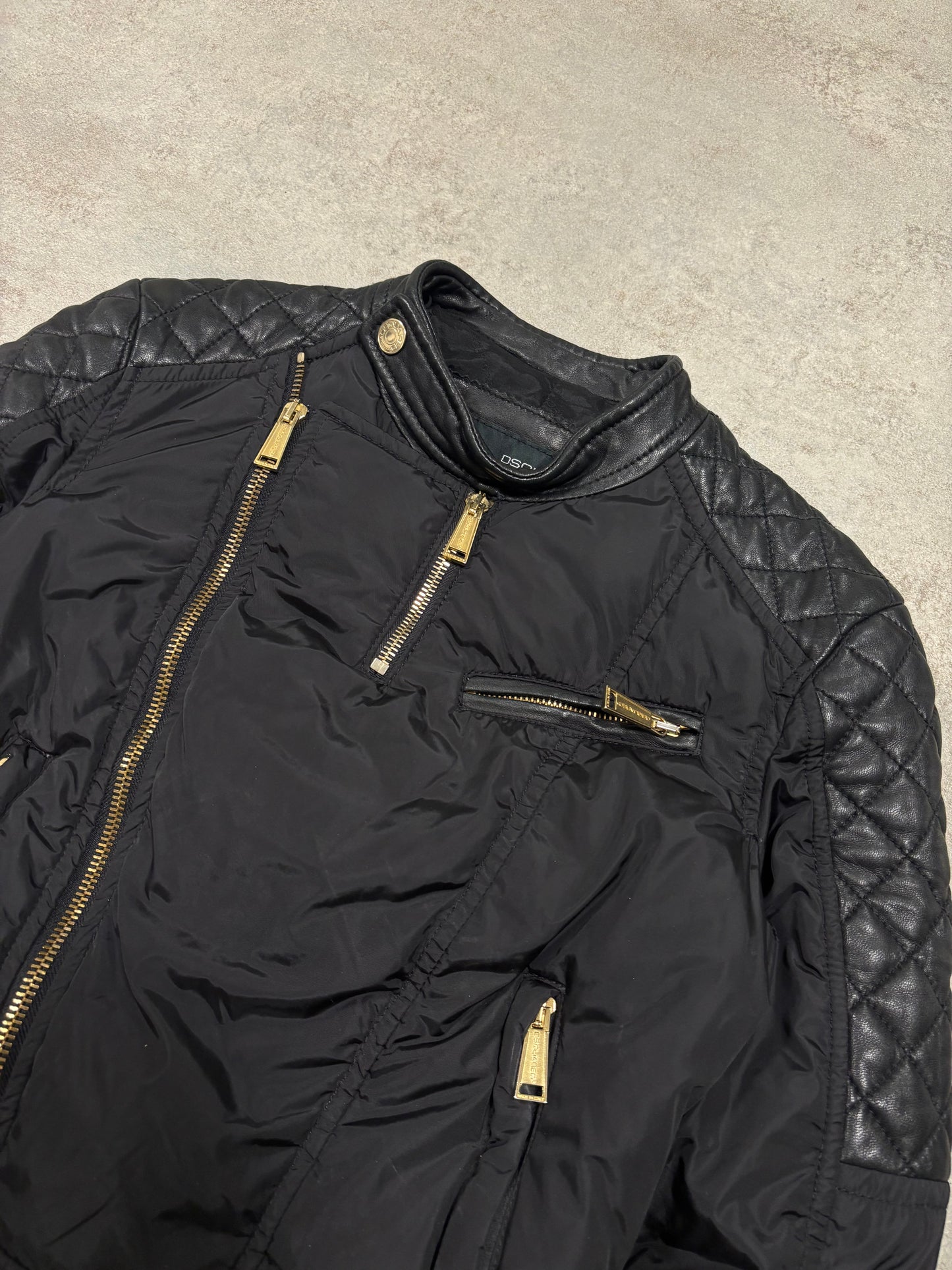 Chaqueta Racing Asimétrica Multizip Dsquared2 00s Vintage - XS