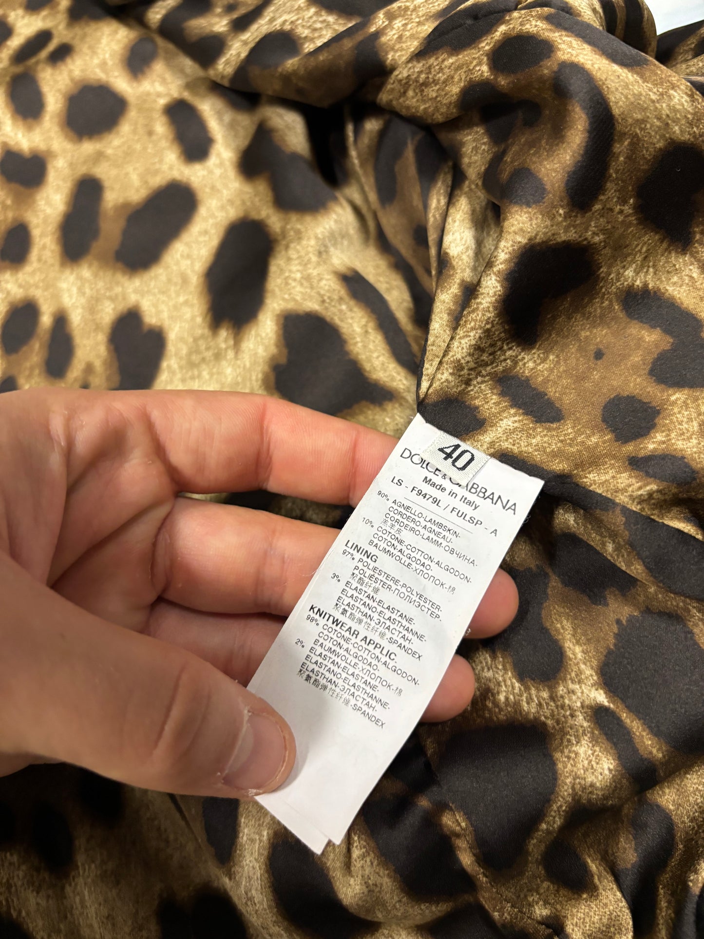 Chaqueta Cuero Fluido Dolce & Gabbana Color Difuminado - S