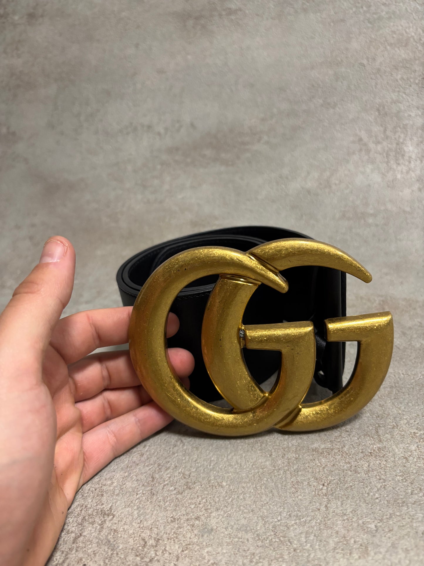 Cinturón Gucci Hebilla Oversize 00s Vintage