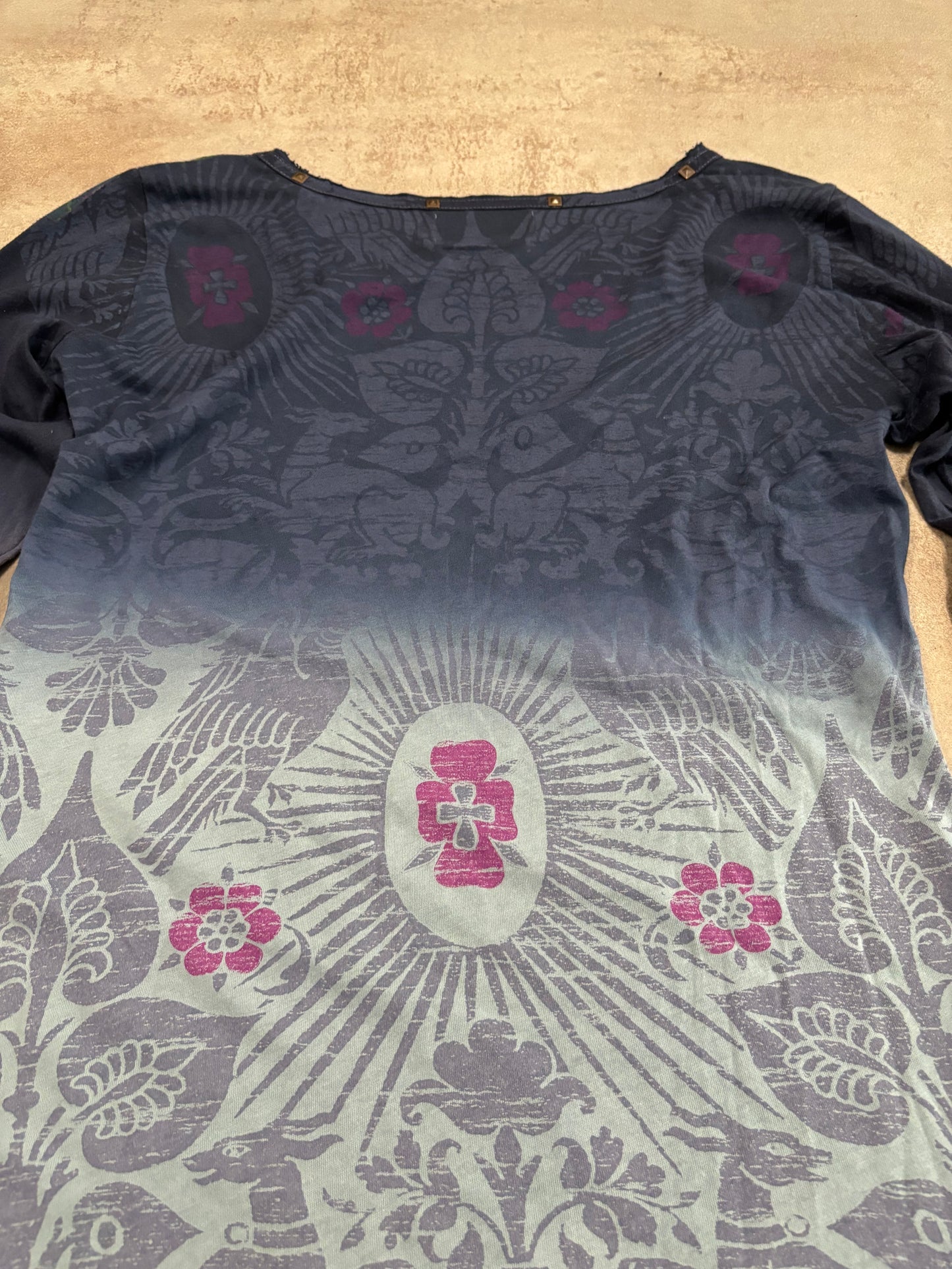 Camiseta ‘Full Print’ Custo Barcelona 00s Vintage - M