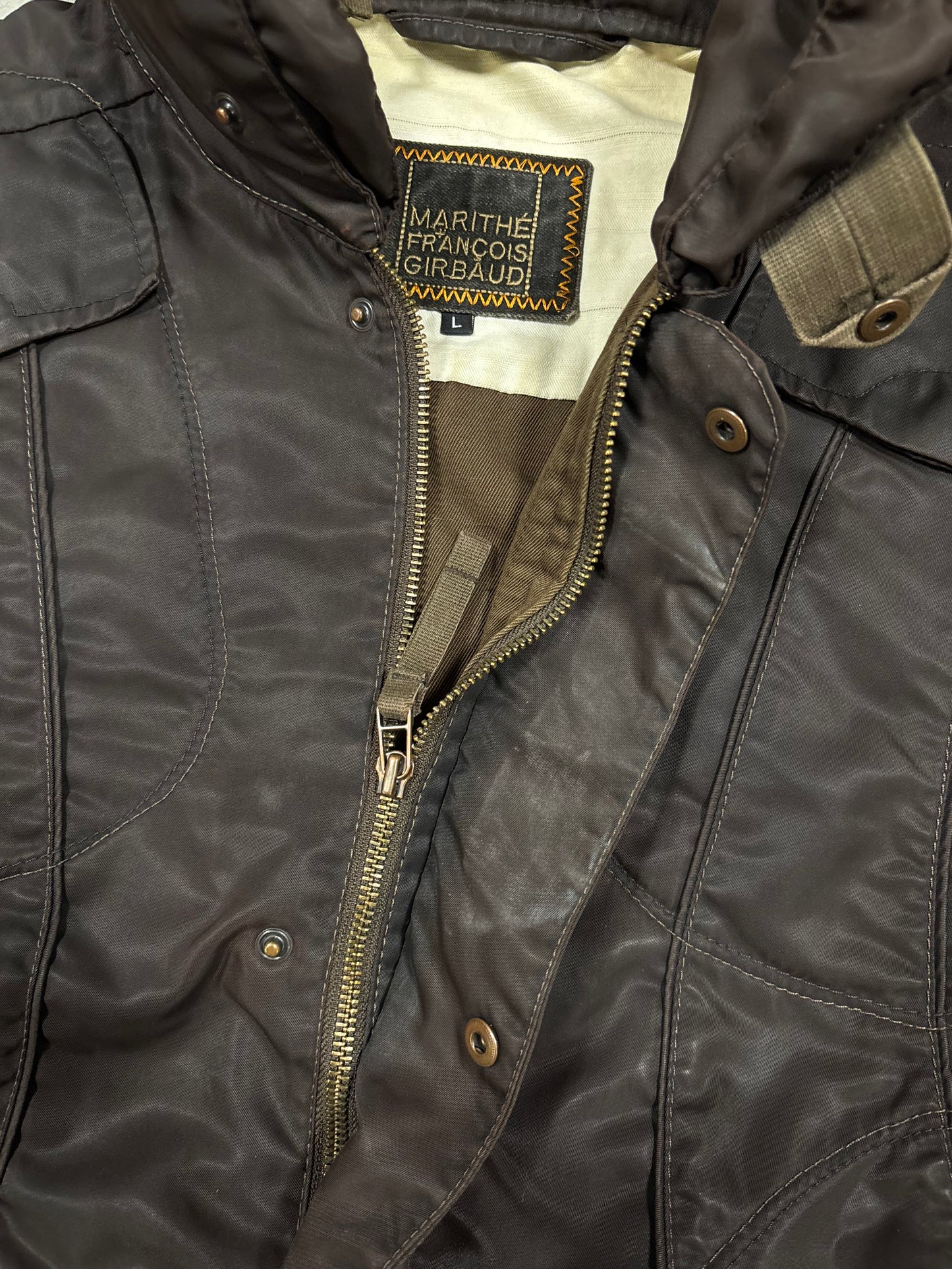 Chaqueta Cintas Elásticas Marithé + François Girbaud 00s Vintage - L
