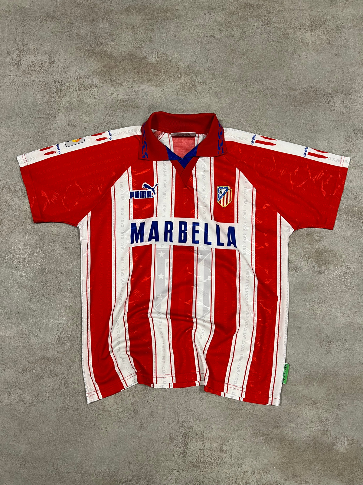 Camiseta Fútbol Vintage Puma Atlético Madrid 1995/96 ‘Marbella ‘ Kit - L
